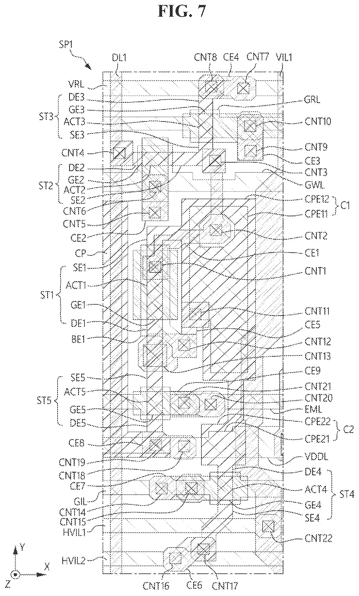 Patent US12588361 Figure 7 – Display device