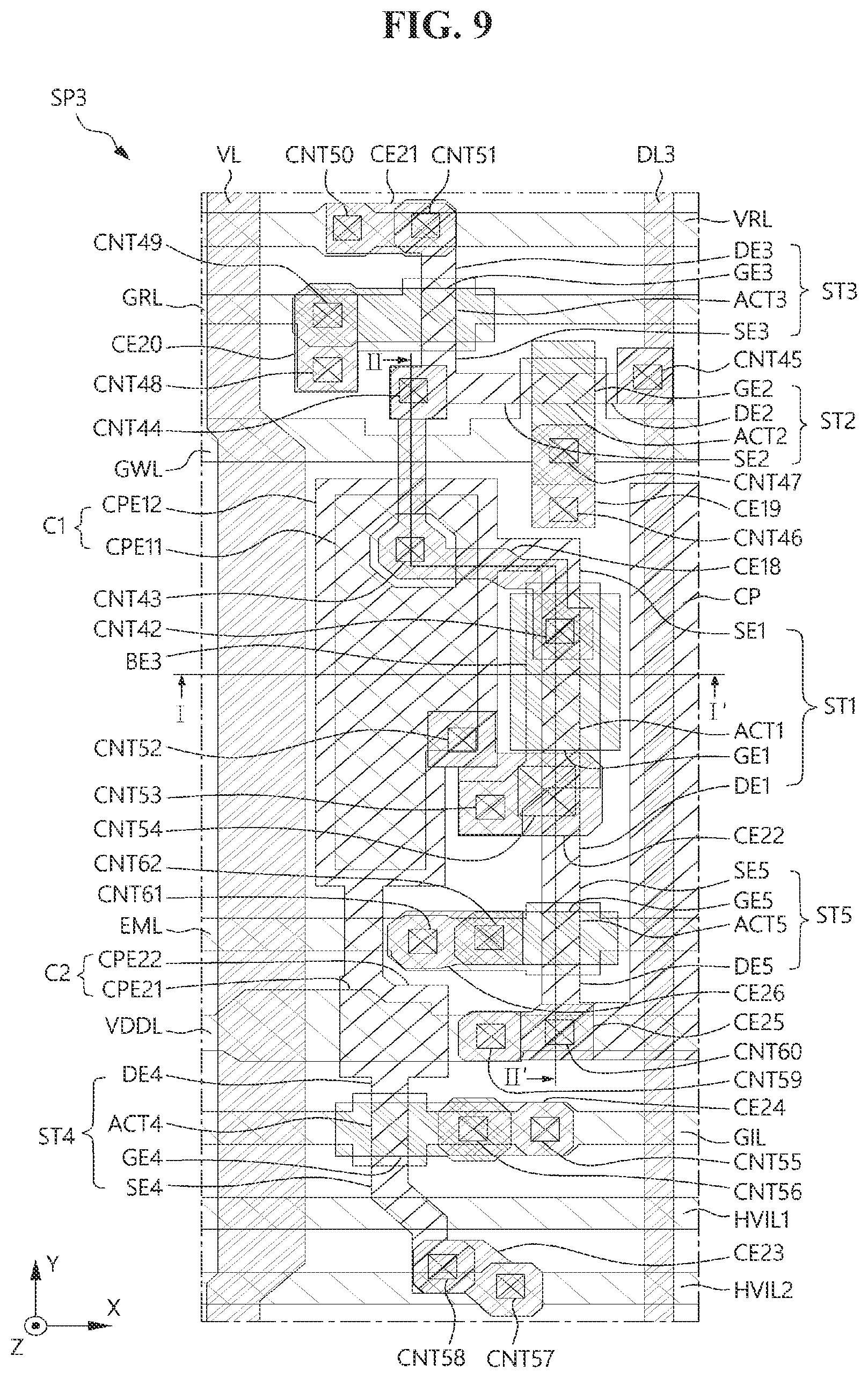 Patent US12588361 Figure 9 – Display device