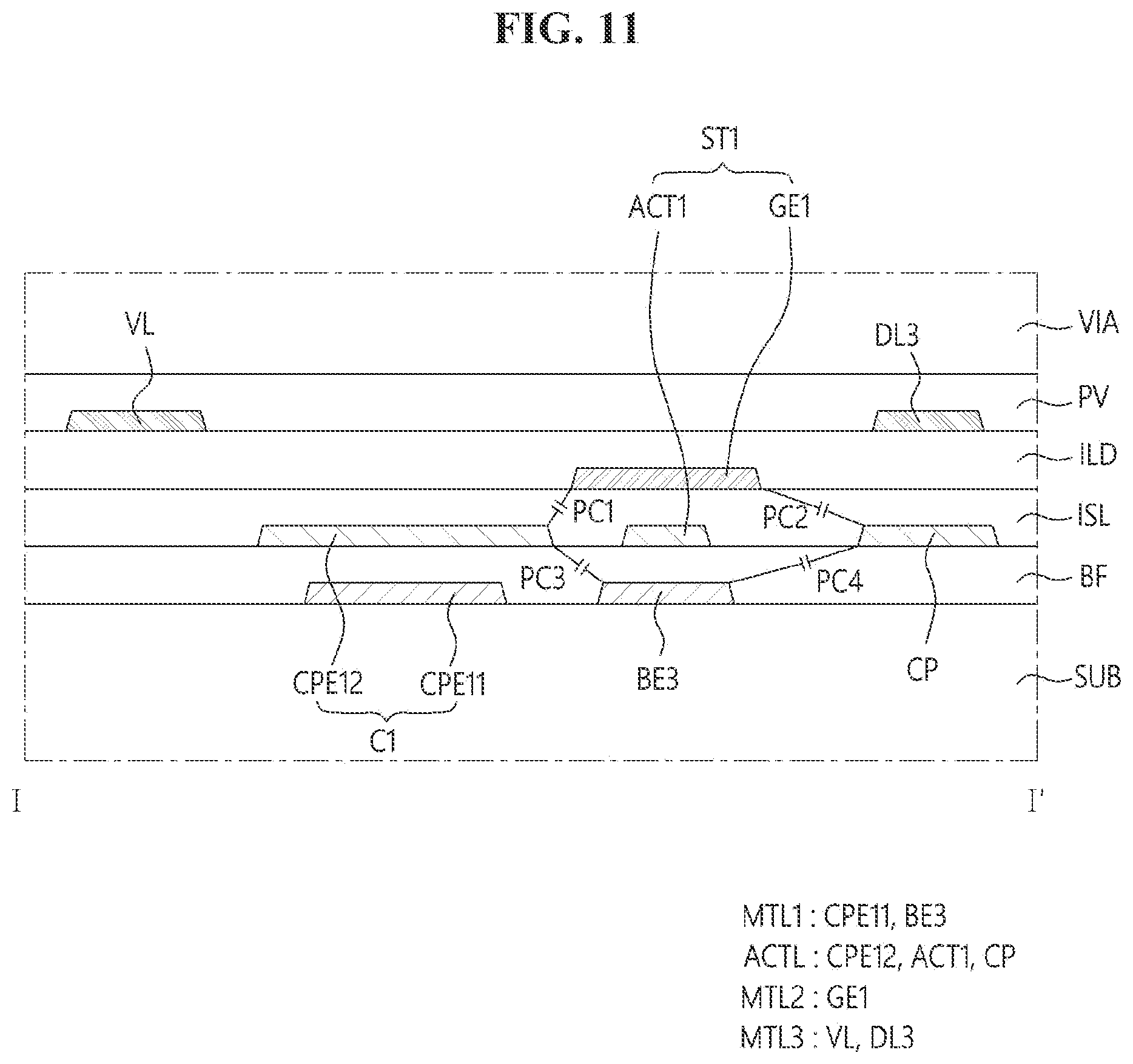 Patent US12588361 Figure 11 – Display device