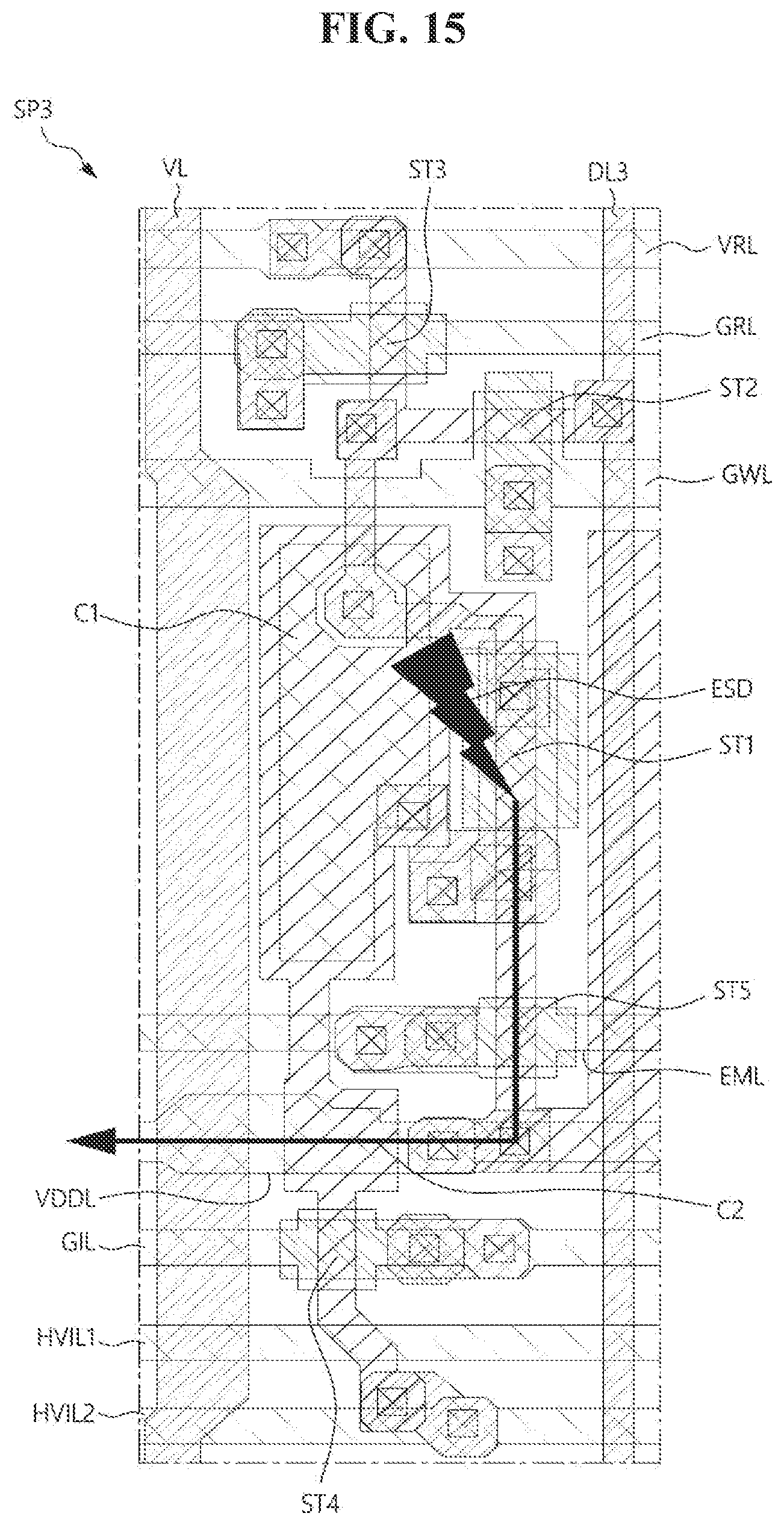 Patent US12588361 Figure 15 – Display device