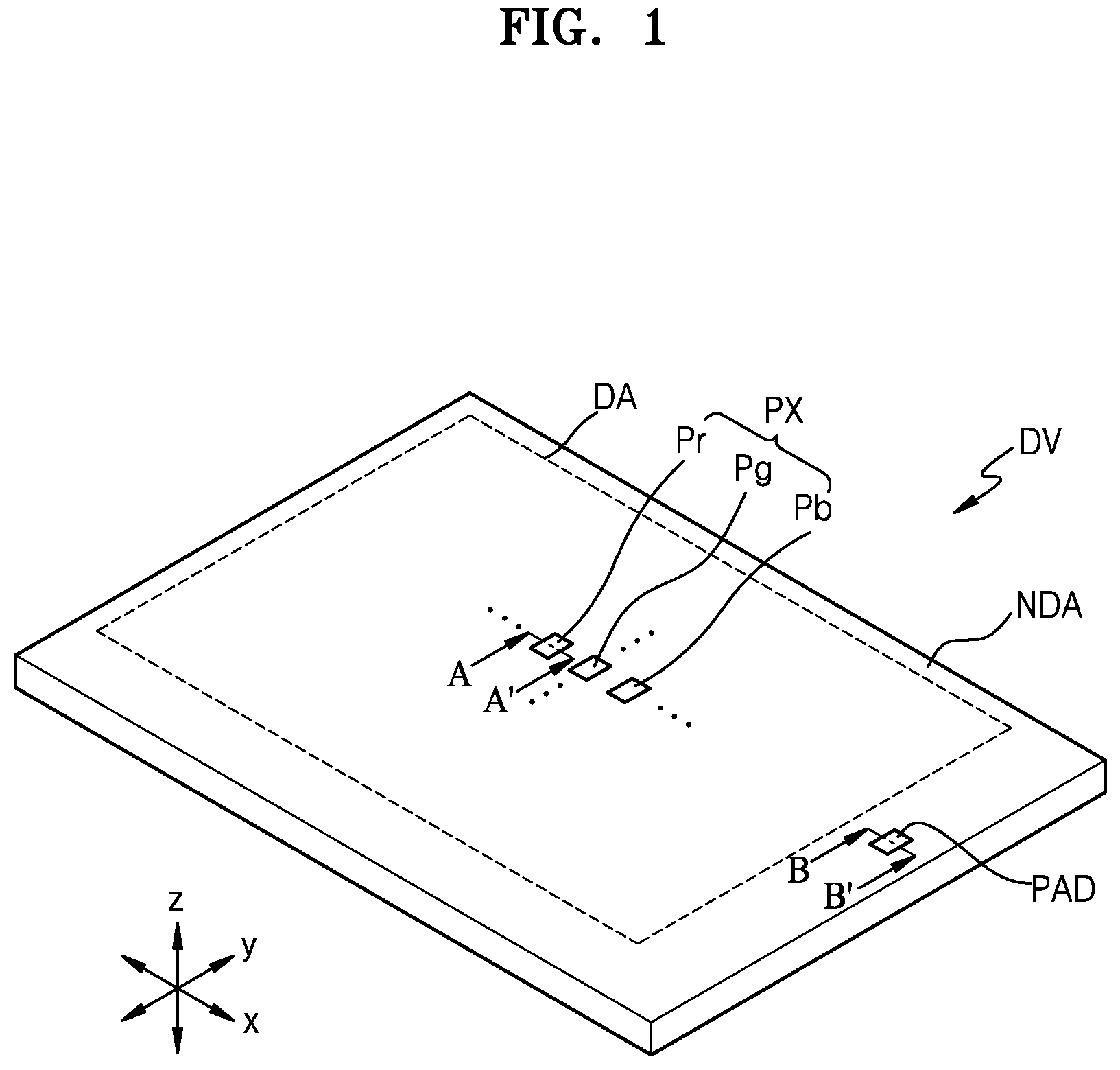 Patent US12588362 — Display apparatus having a first insulating layer including first portion and second portion — Figure 1