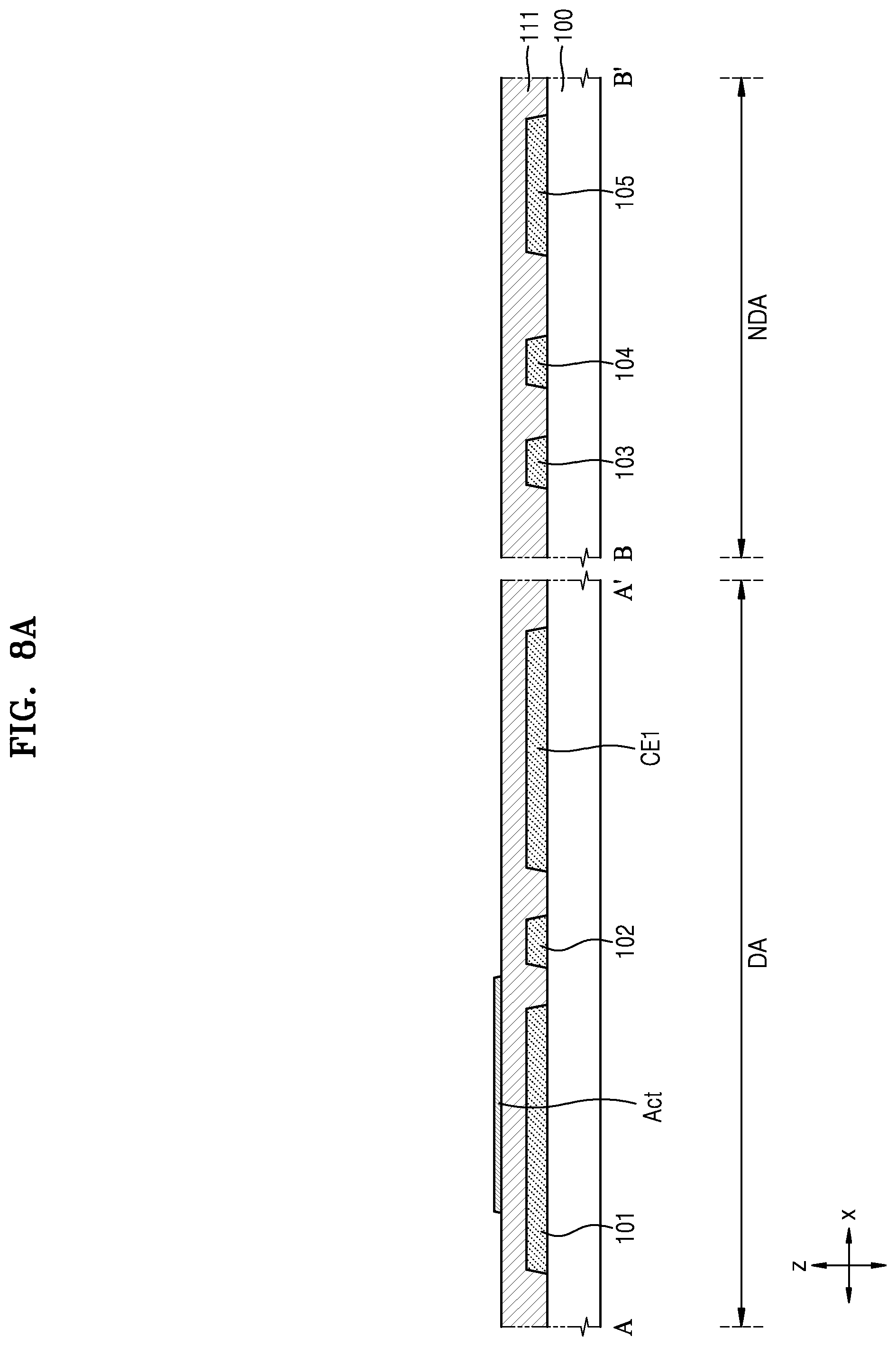 Patent US12588362 Figure 9 – Display apparatus having a first insulating layer including first portion and second portion