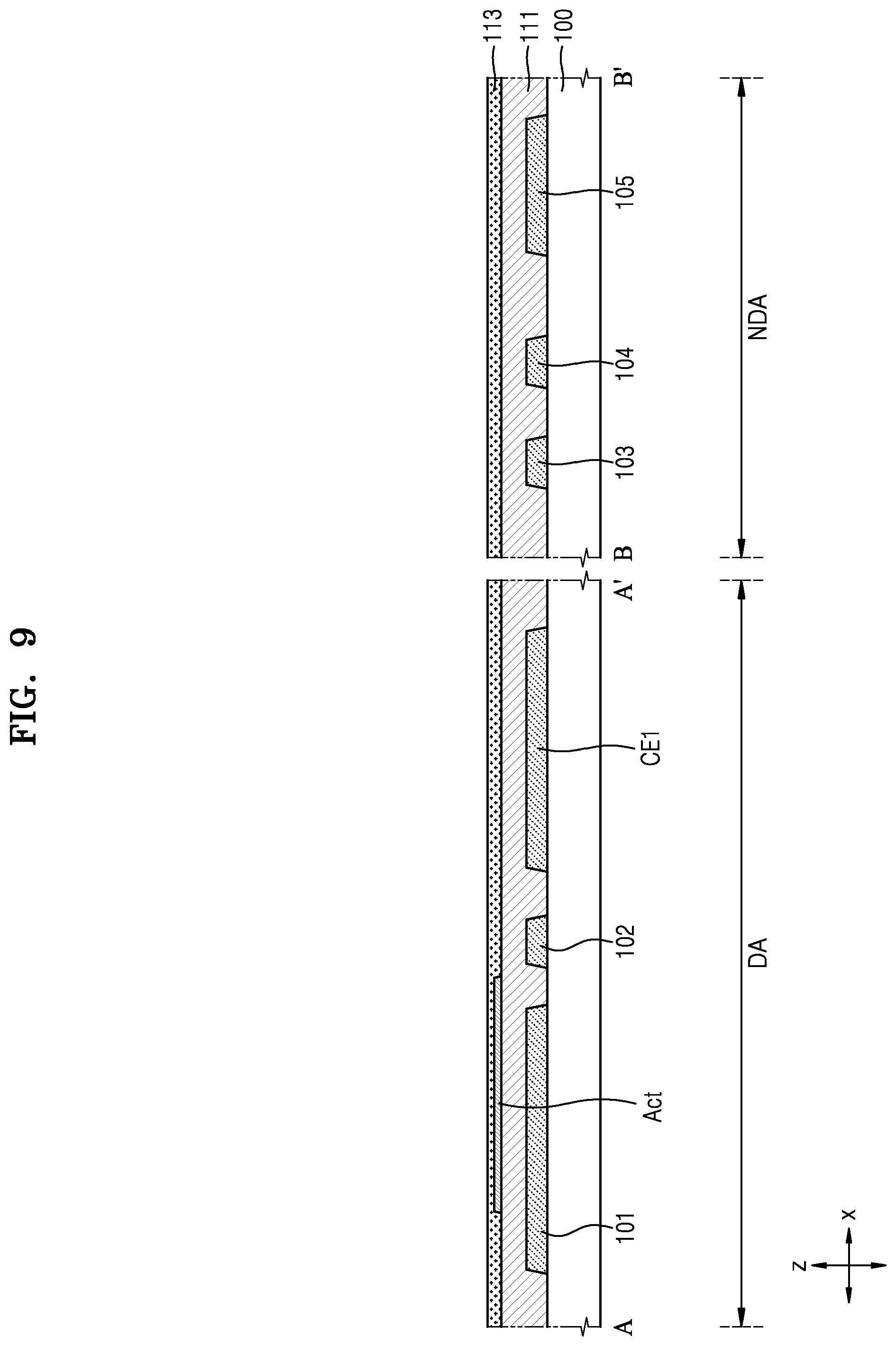 Patent US12588362 Figure 11 – Display apparatus having a first insulating layer including first portion and second portion
