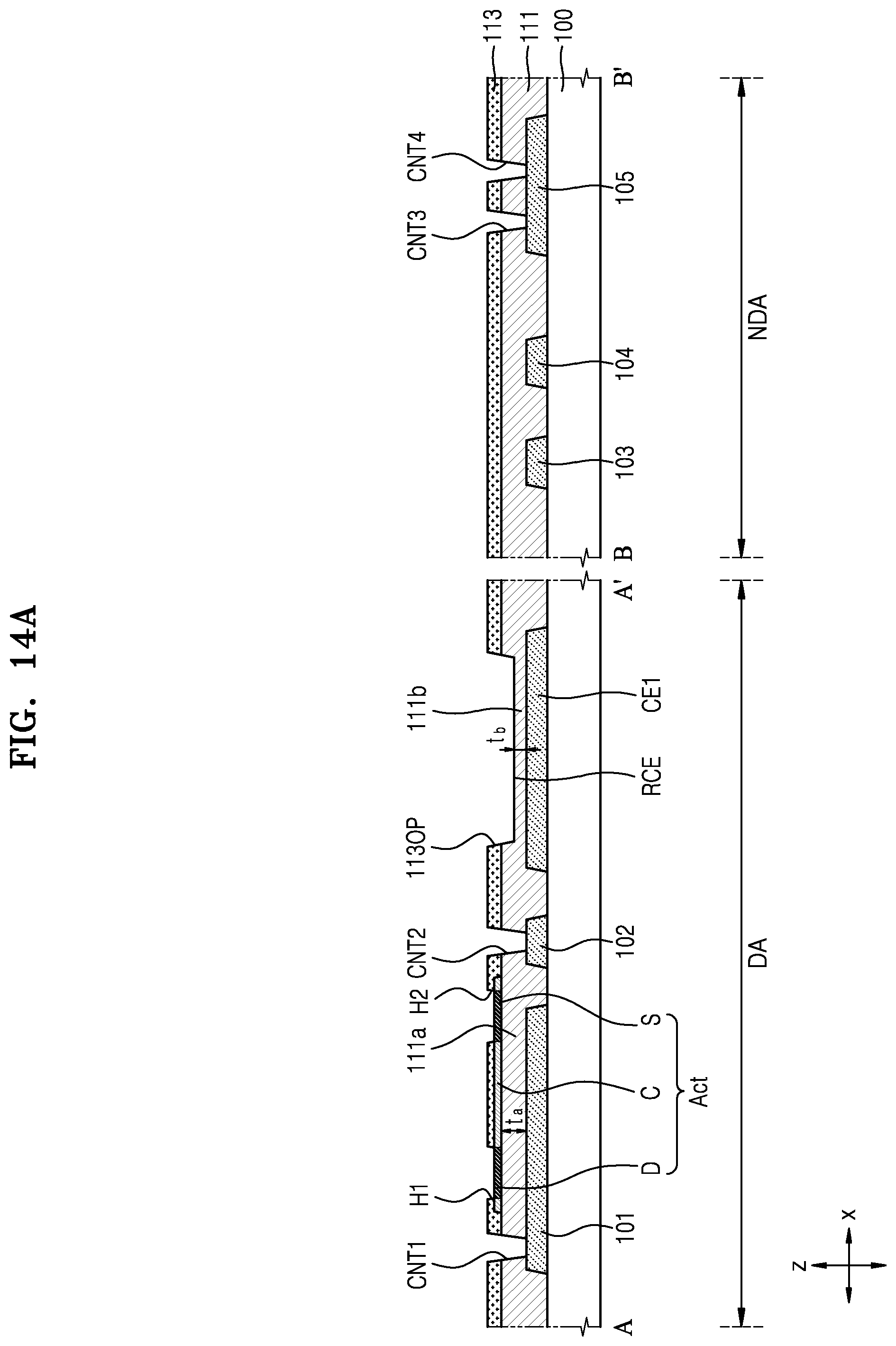 Patent US12588362 Figure 16 – Display apparatus having a first insulating layer including first portion and second portion