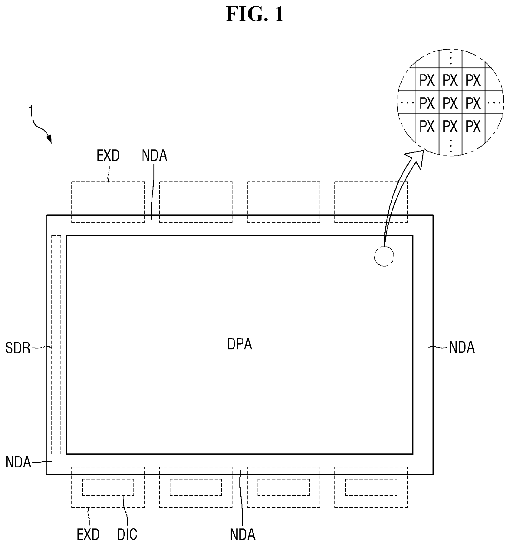 Patent US12588364 Figure 1 – Display device and method for manufacturing the same