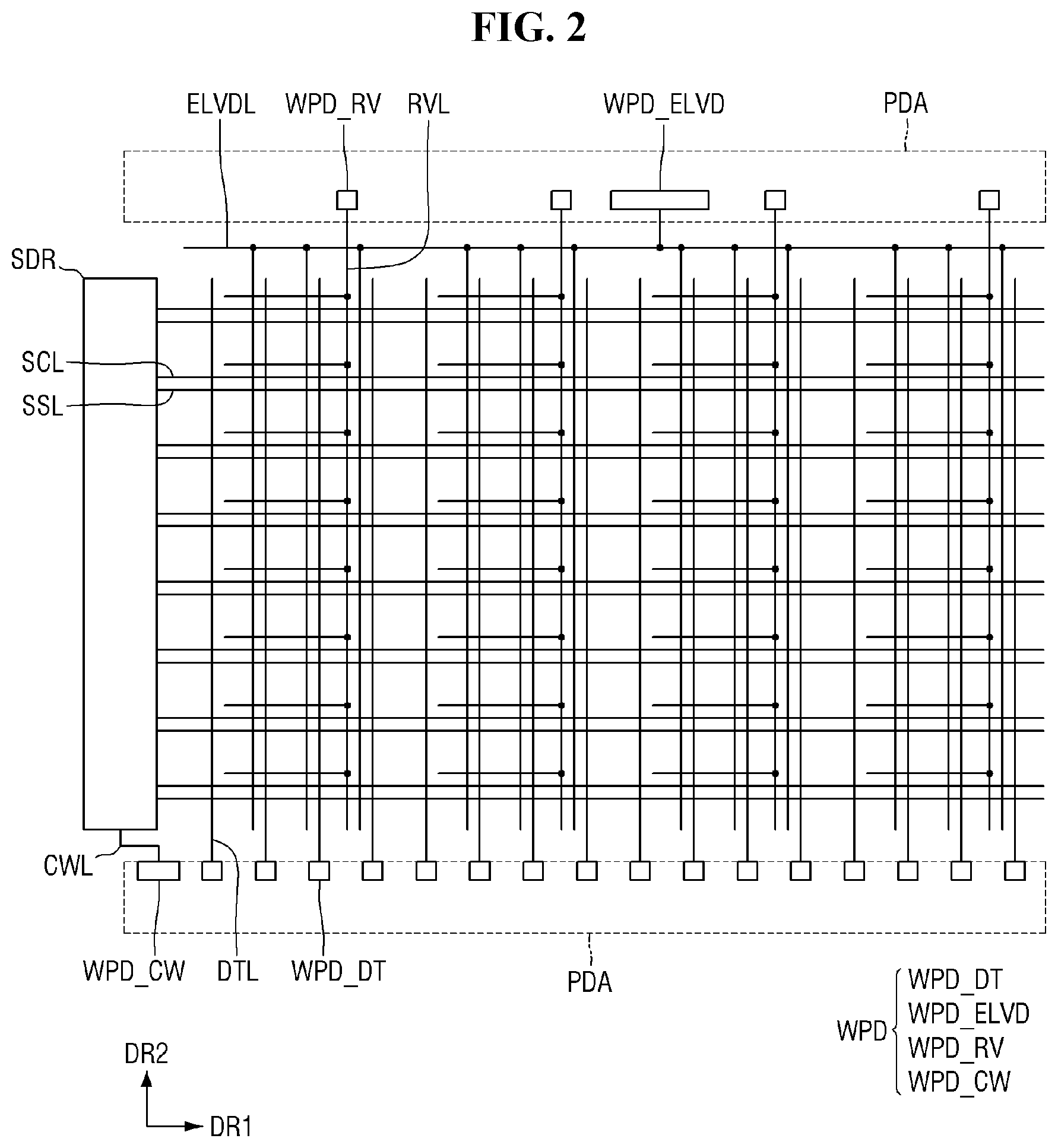 Patent US12588364 Figure 2 – Display device and method for manufacturing the same