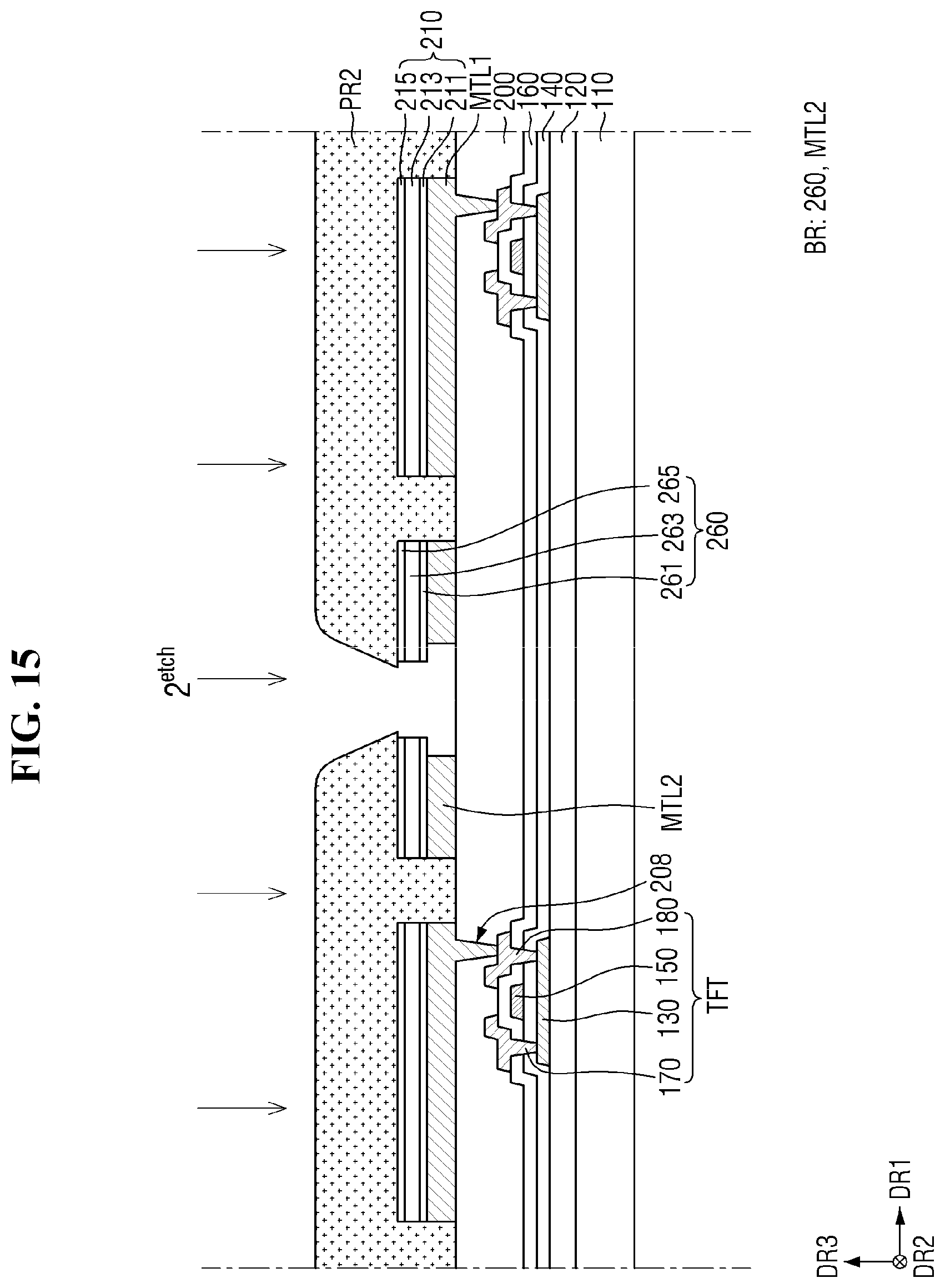 Patent US12588364 Figure 15 – Display device and method for manufacturing the same