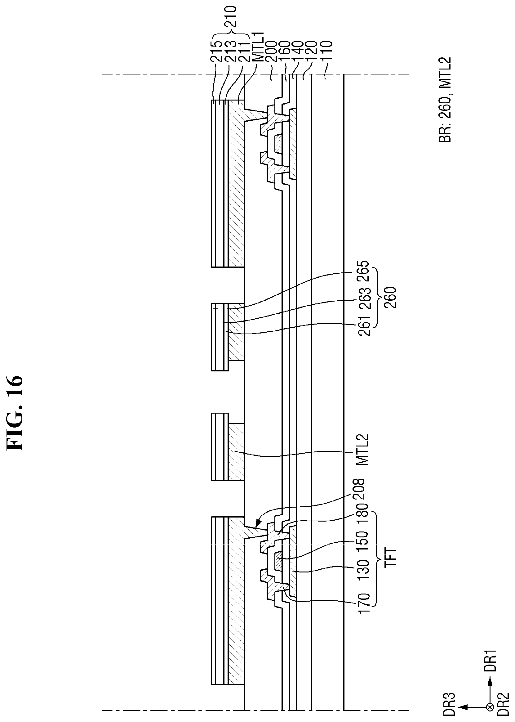 Patent US12588364 Figure 16 – Display device and method for manufacturing the same