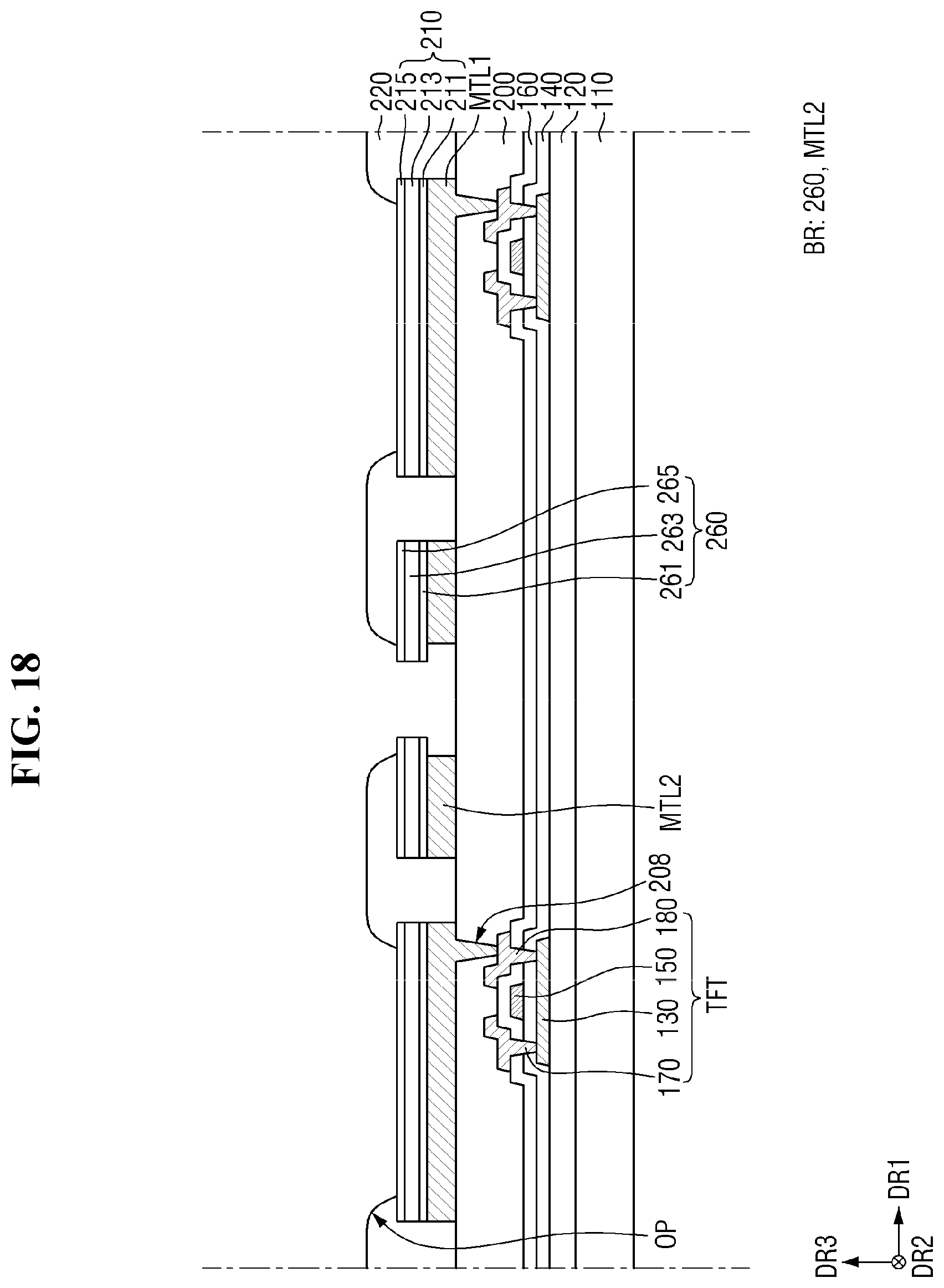 Patent US12588364 Figure 18 – Display device and method for manufacturing the same