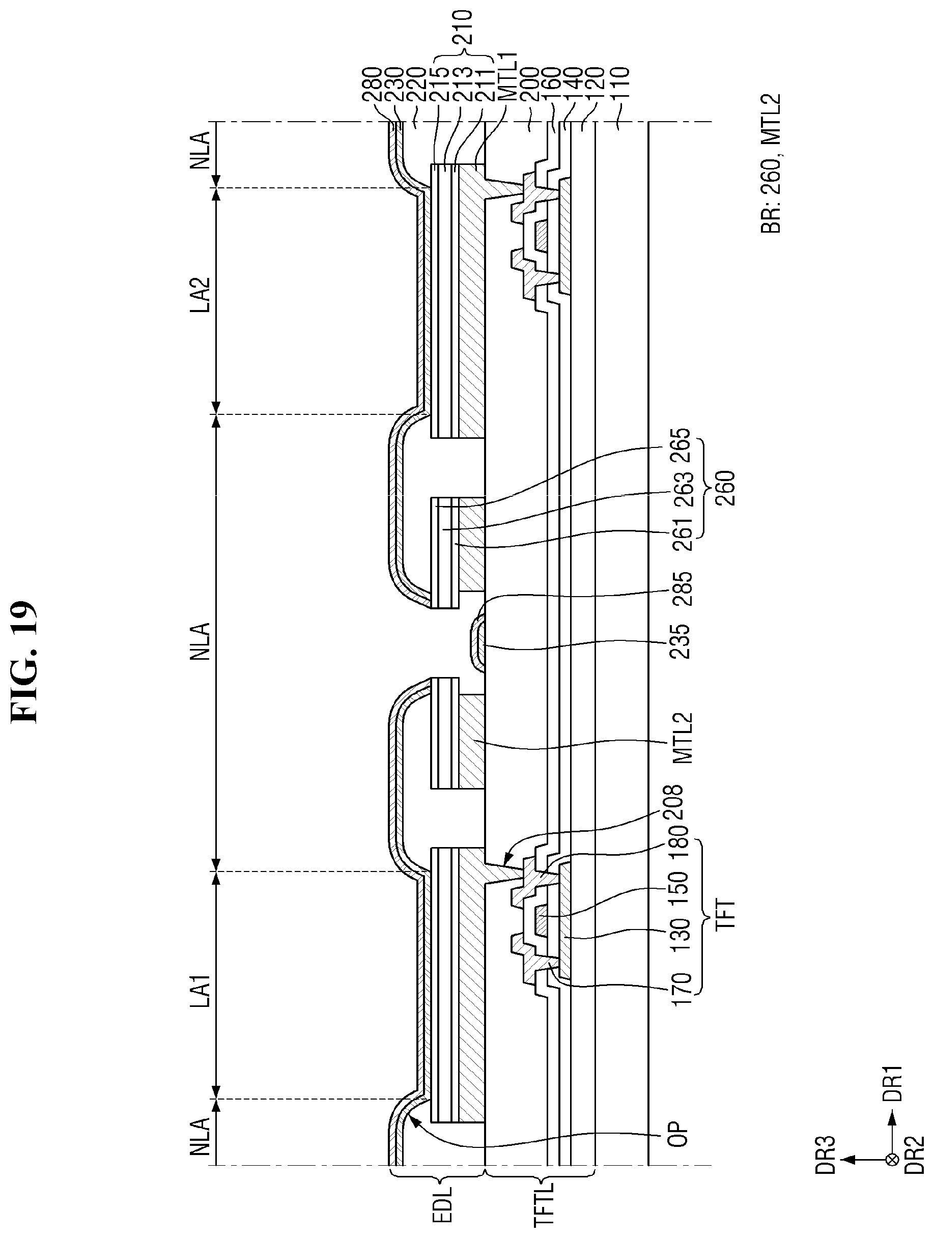 Patent US12588364 Figure 19 – Display device and method for manufacturing the same