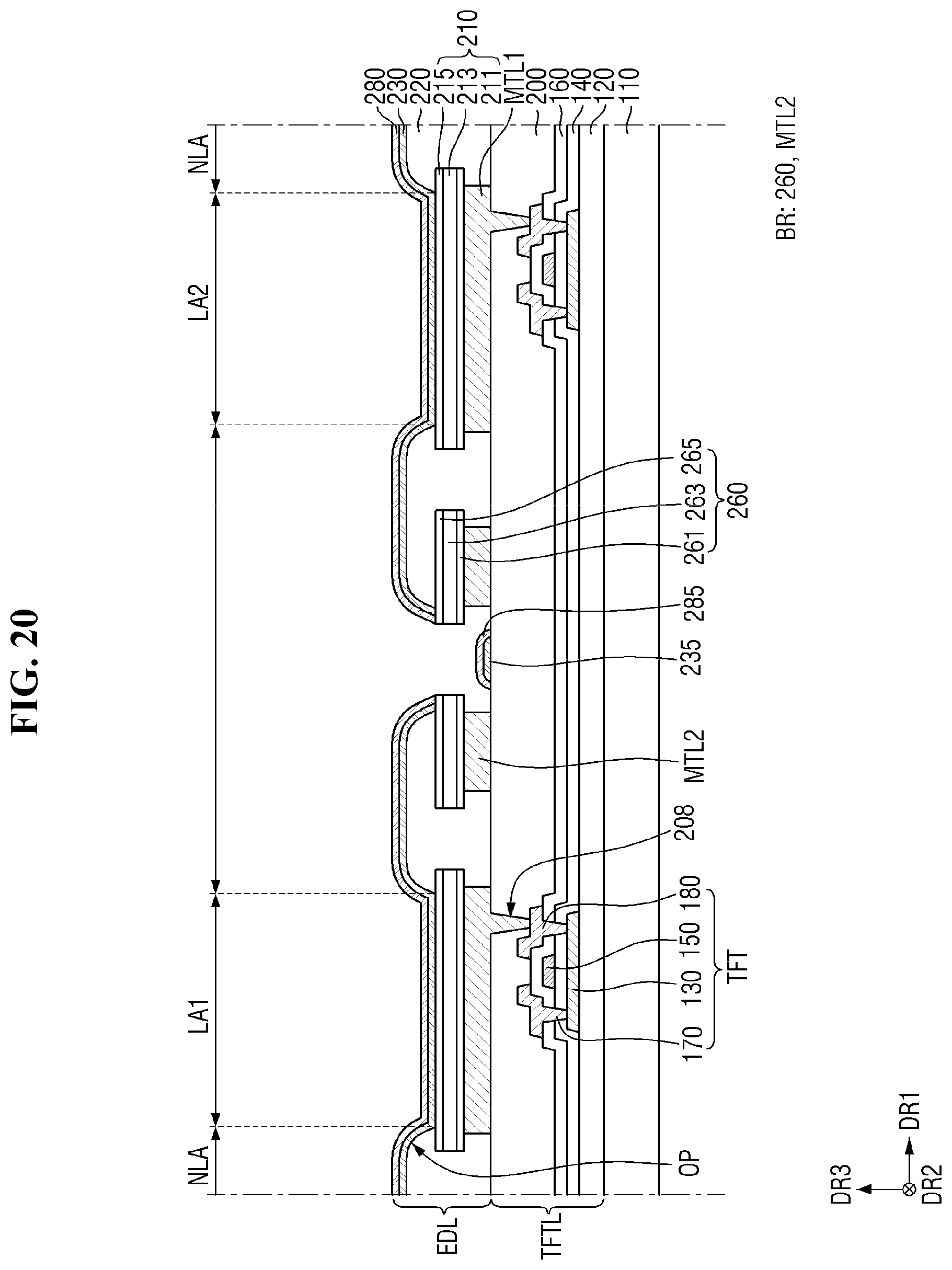 Patent US12588364 Figure 20 – Display device and method for manufacturing the same