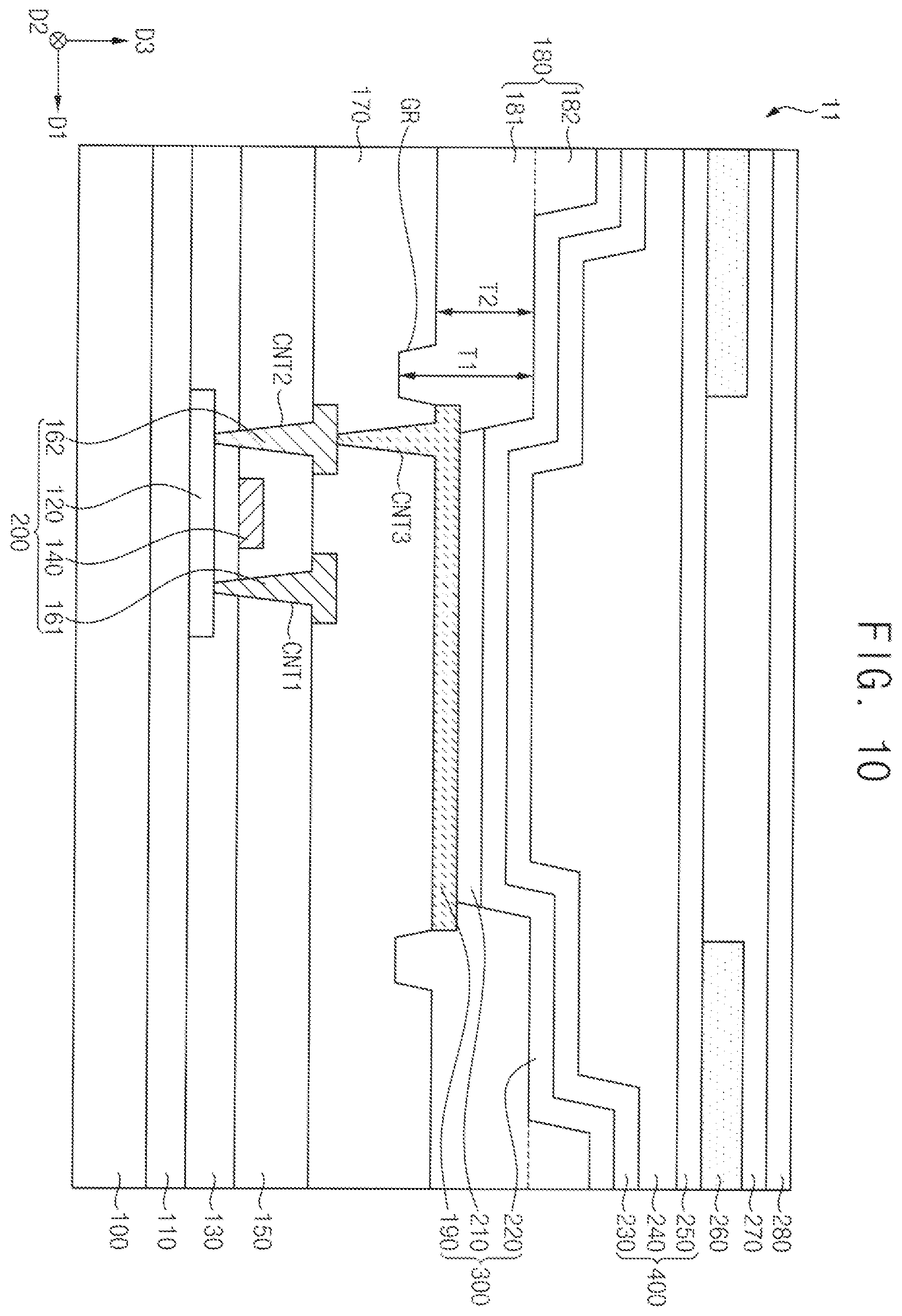 Patent US12588366 Figure 10 – Display device and method of providing display device
