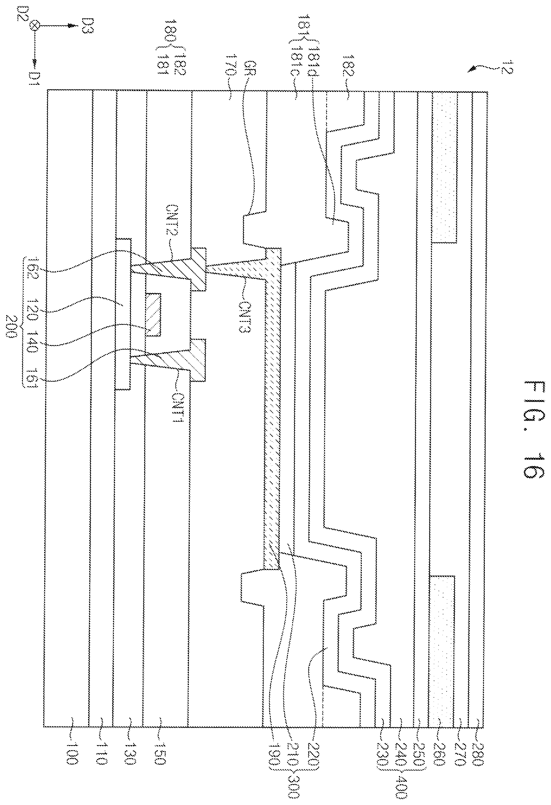 Patent US12588366 Figure 16 – Display device and method of providing display device
