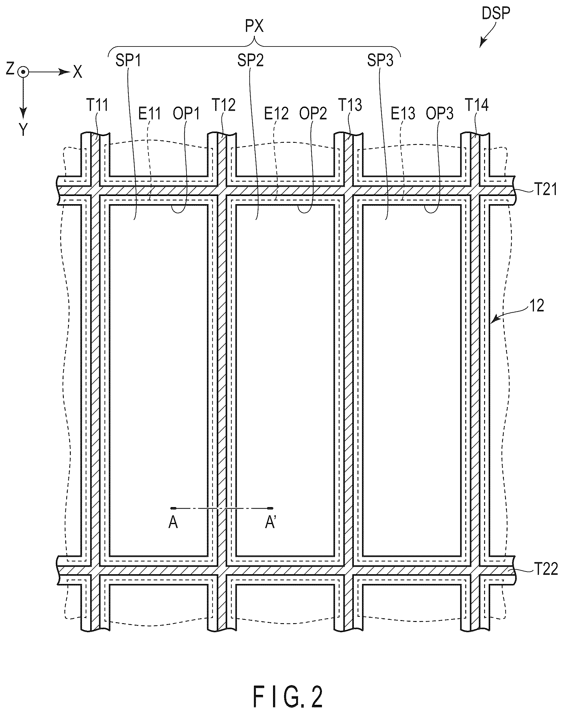 Patent US12588369 Figure 2 – Display device