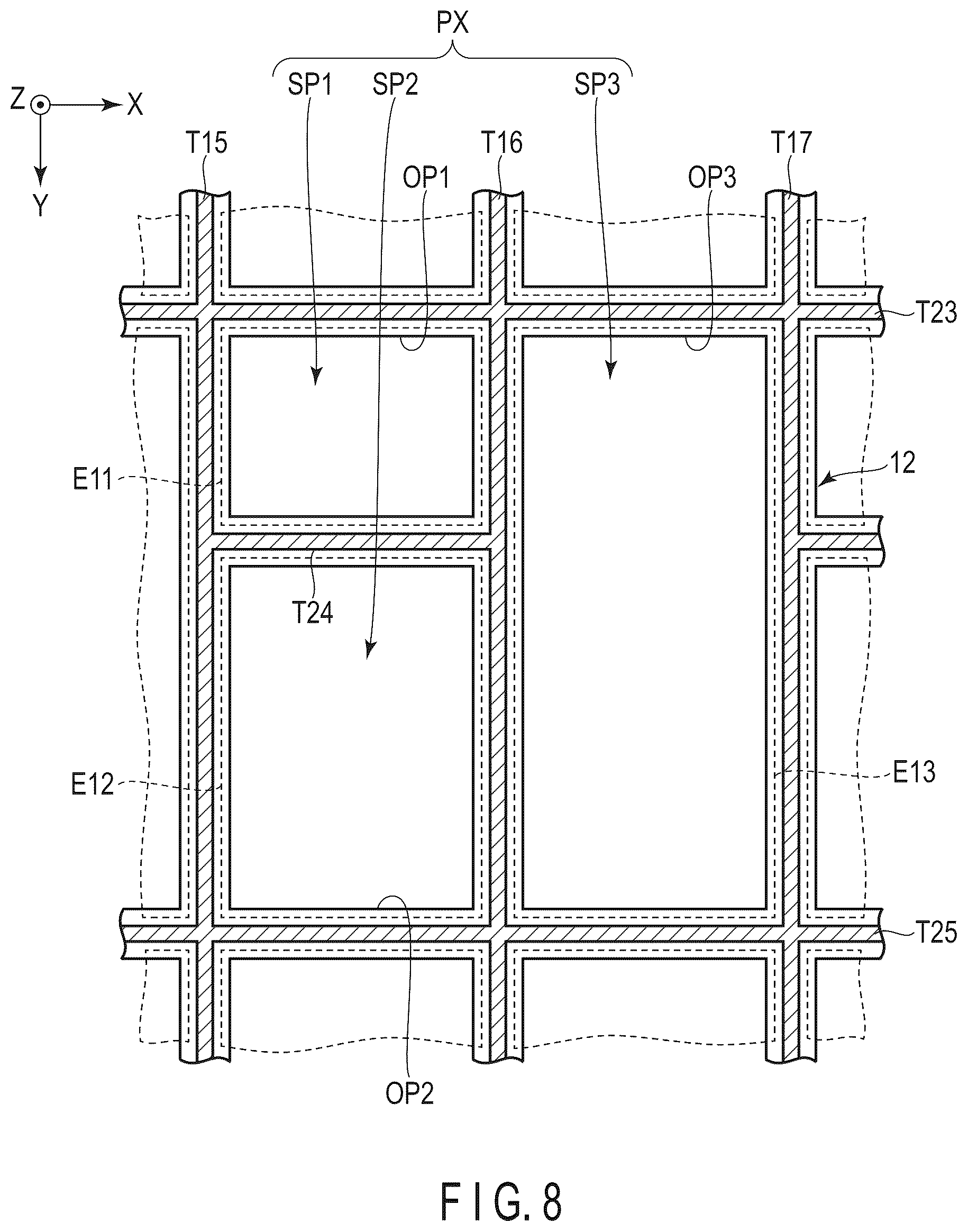 Patent US12588369 Figure 8 – Display device