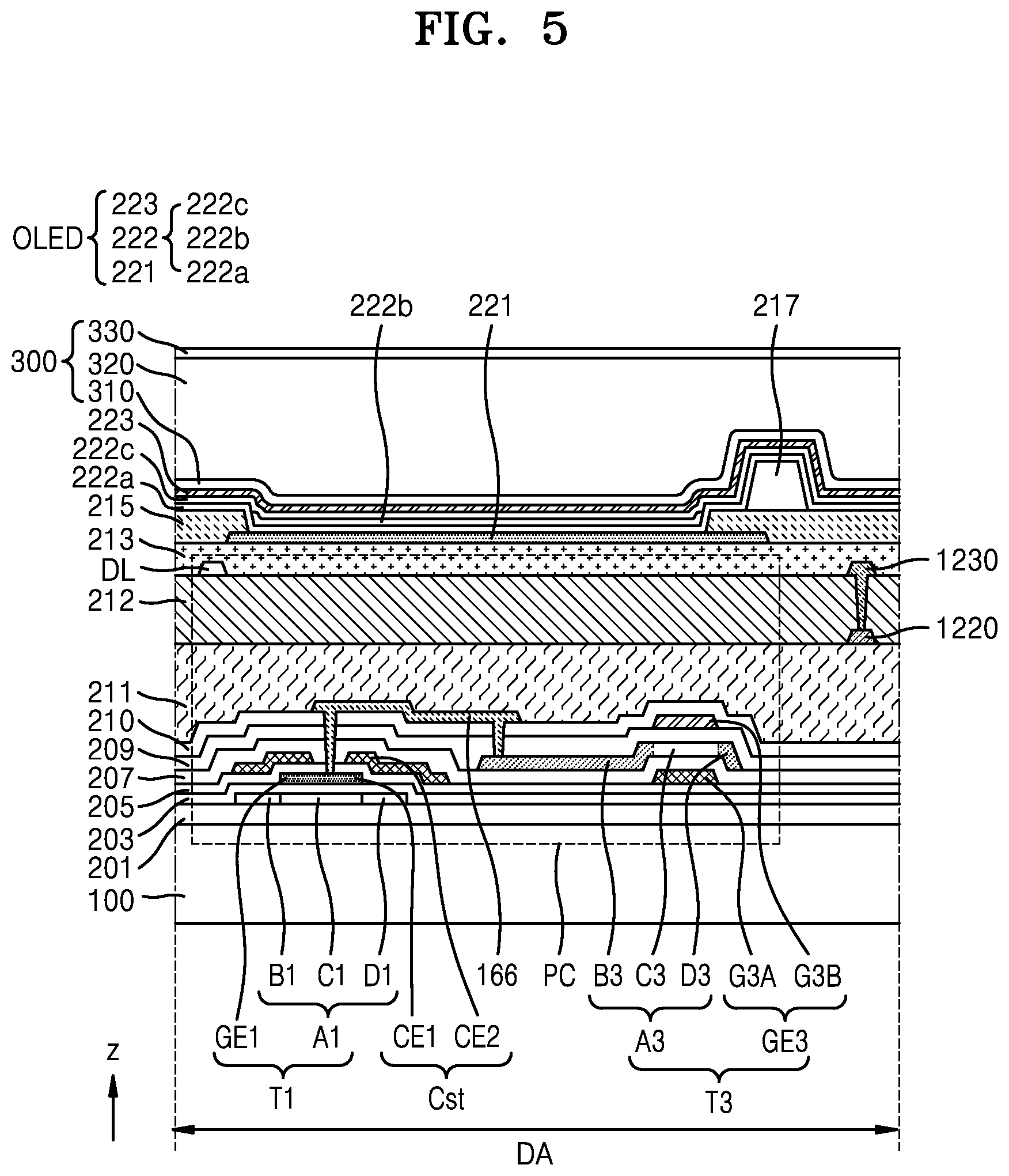 Patent US12588370 Figure 5 – Display apparatus