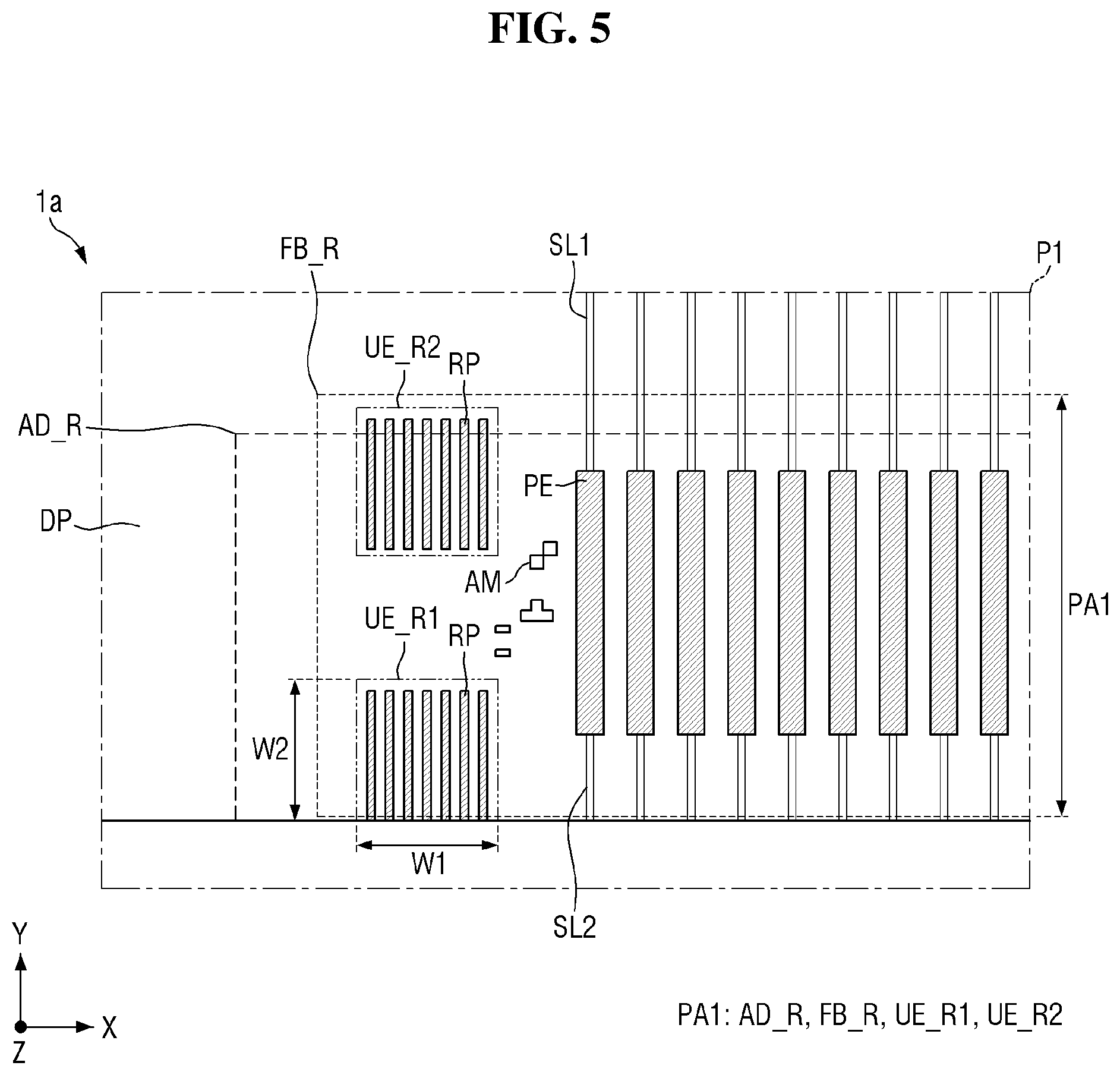 Patent US12588373 Figure 5 – Display device, and method for fabricating display device