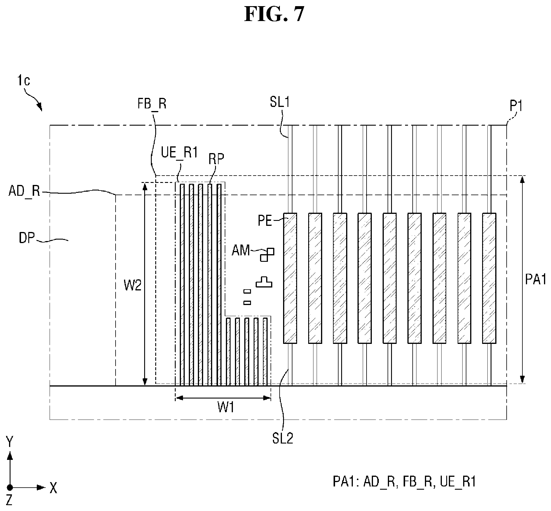 Patent US12588373 Figure 7 – Display device, and method for fabricating display device