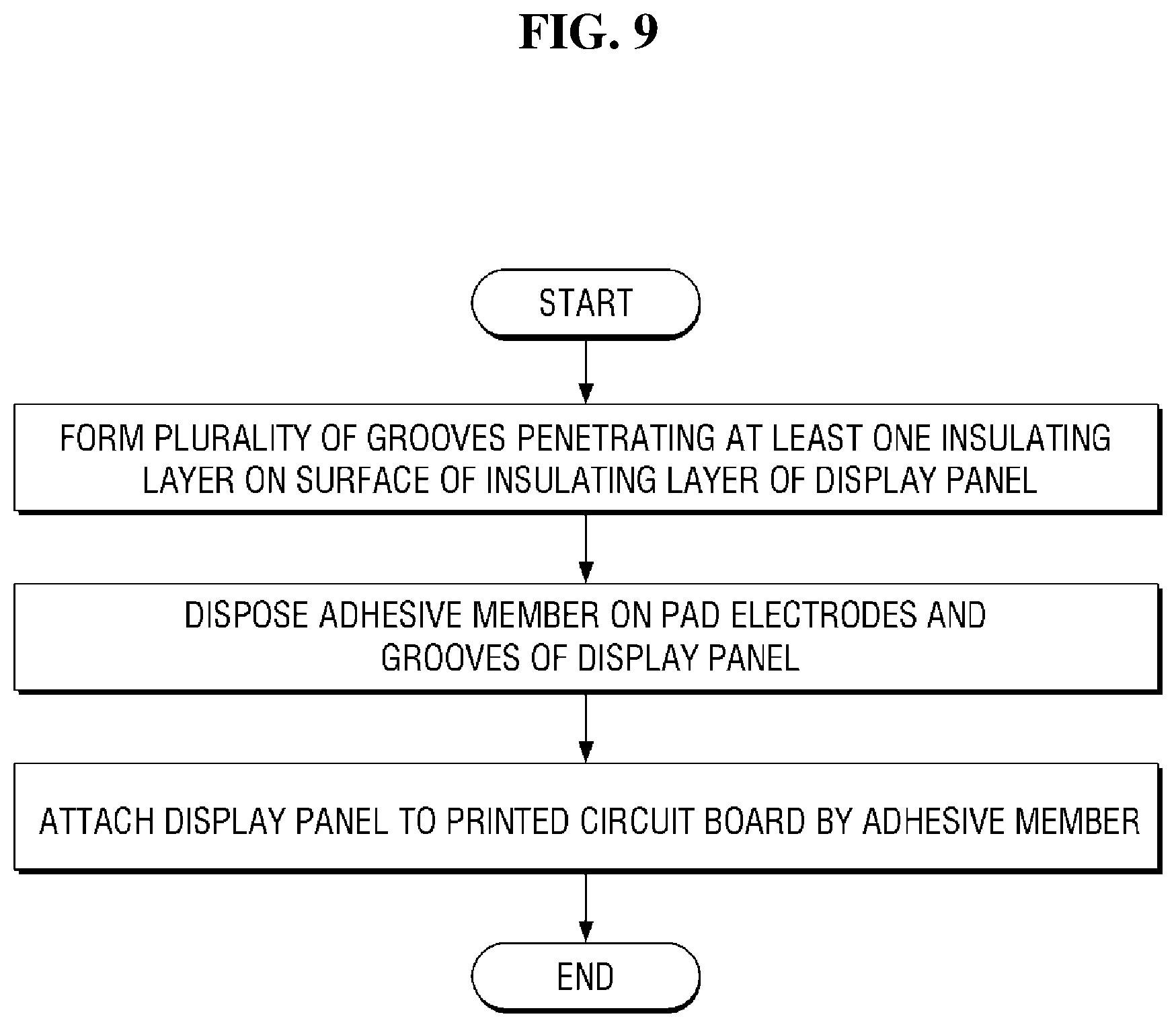 Patent US12588373 Figure 9 – Display device, and method for fabricating display device