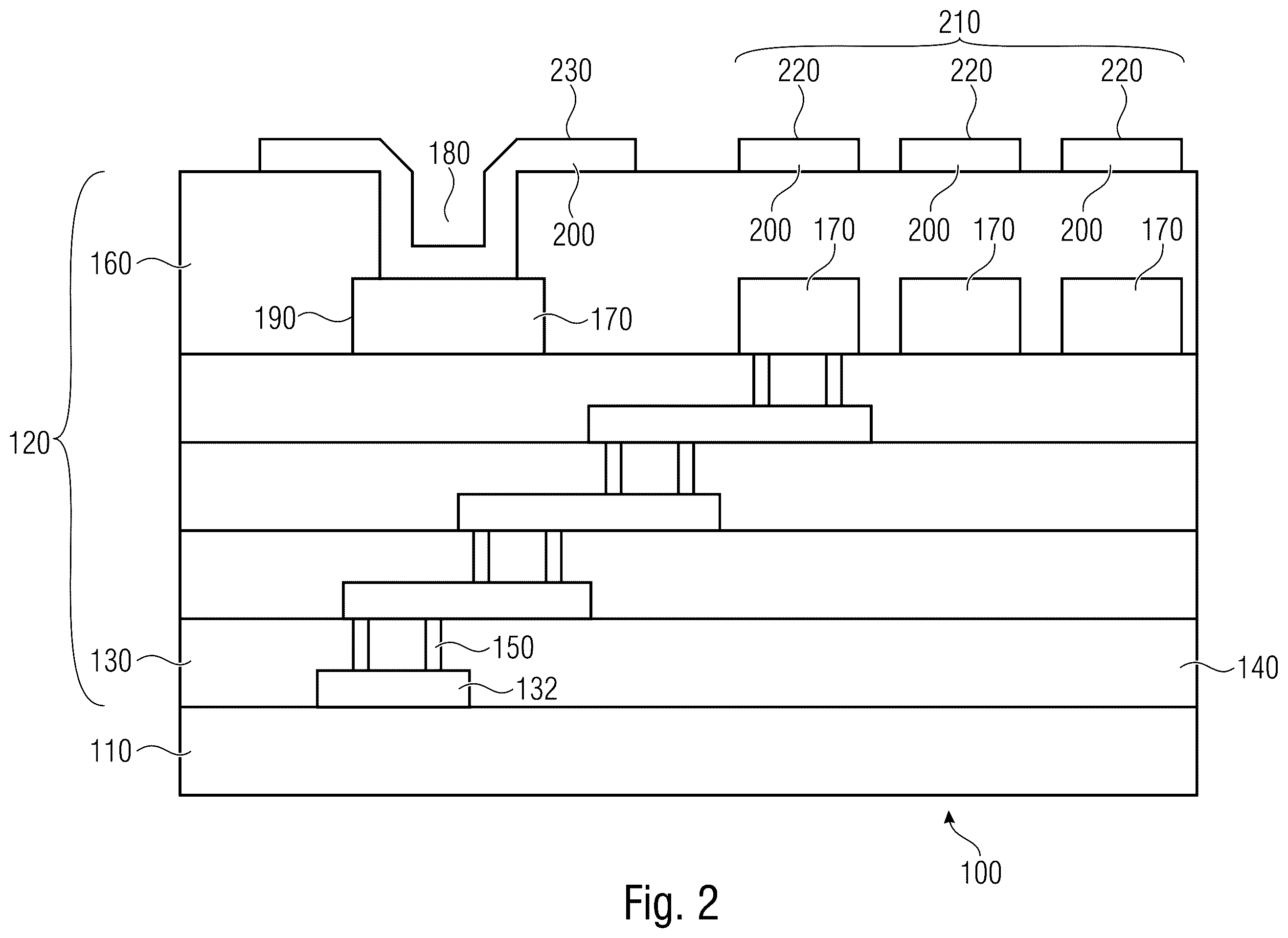 Patent US12588376 Figure 2 – Substrate arrangement and manufacturing method for a micro display