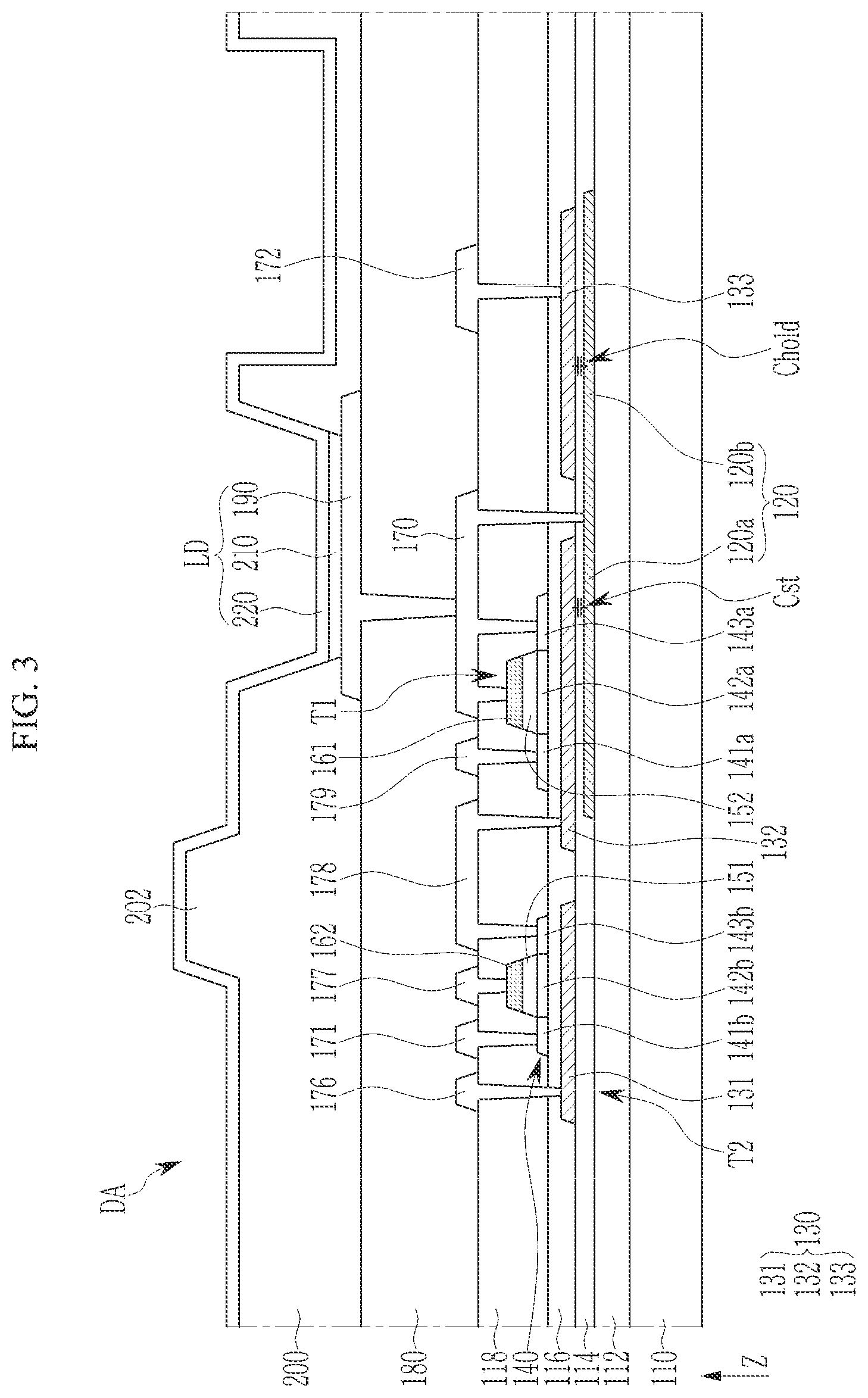 Patent US12588377 Figure 3 – Display device