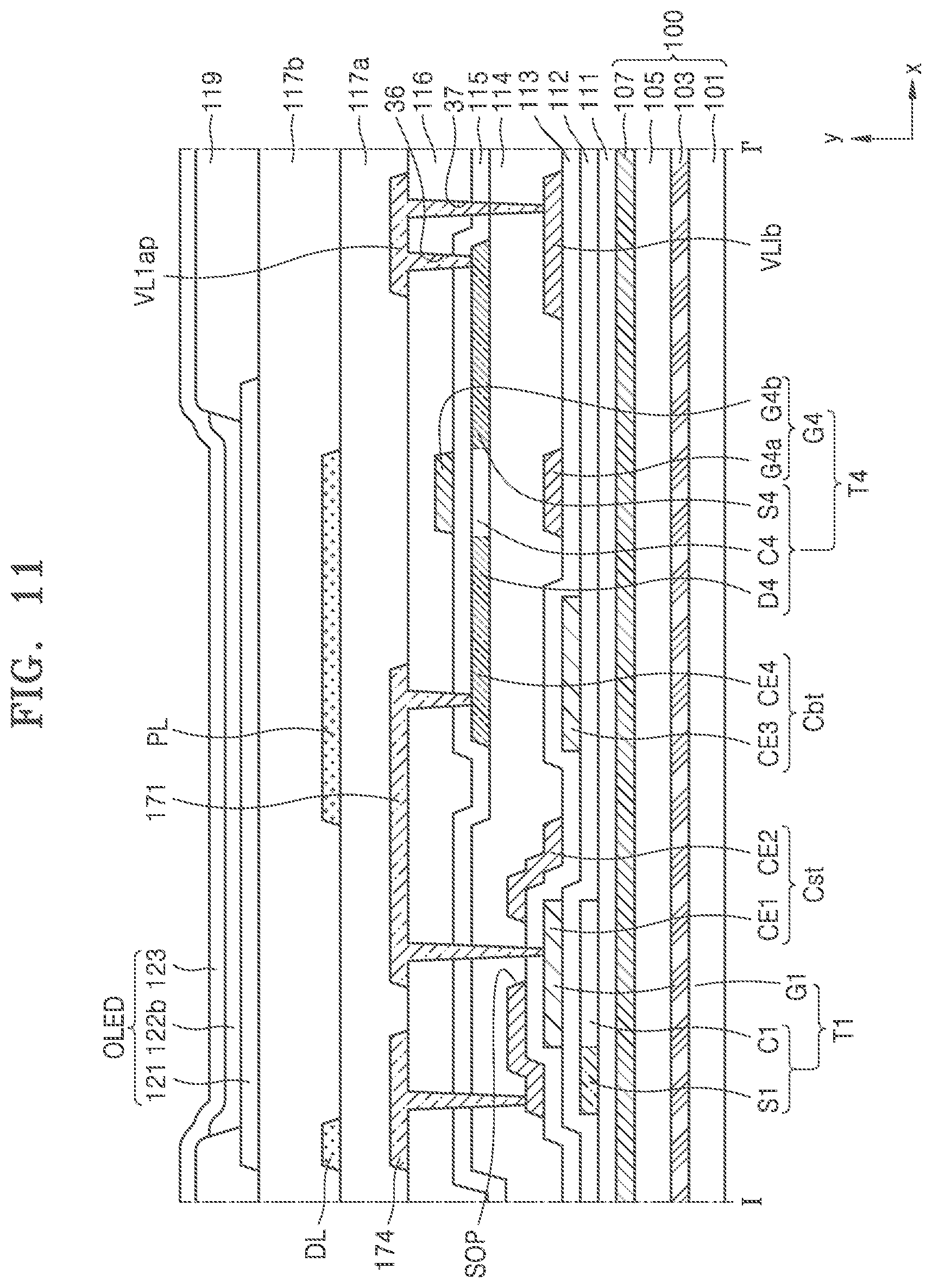 Patent US12588379 Figure 12 – Display device