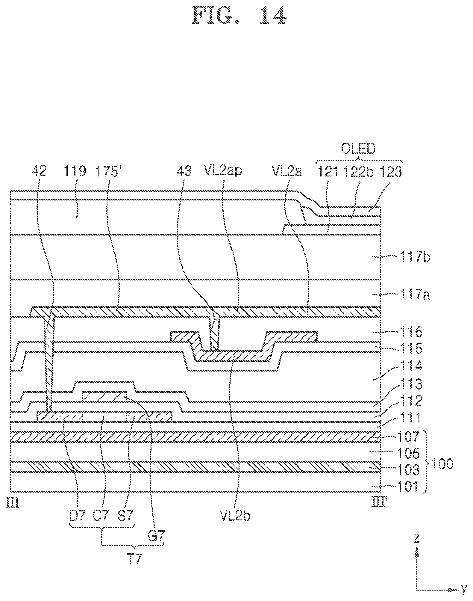 Patent US12588379 Figure 15 – Display device