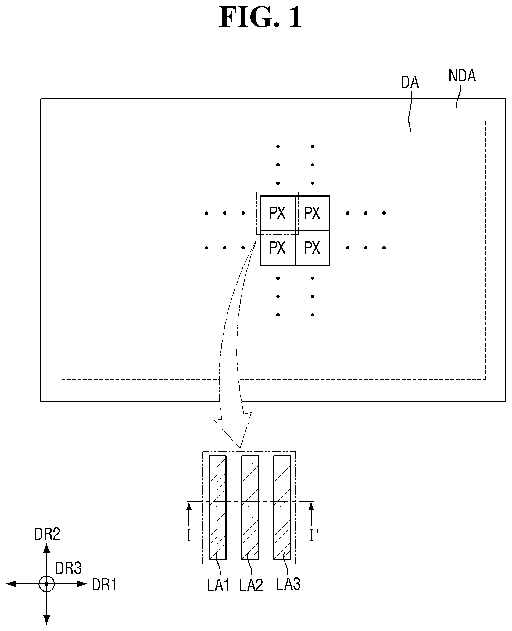 Patent US12588381 Figure 1 – Display device and method of manufacturing the same