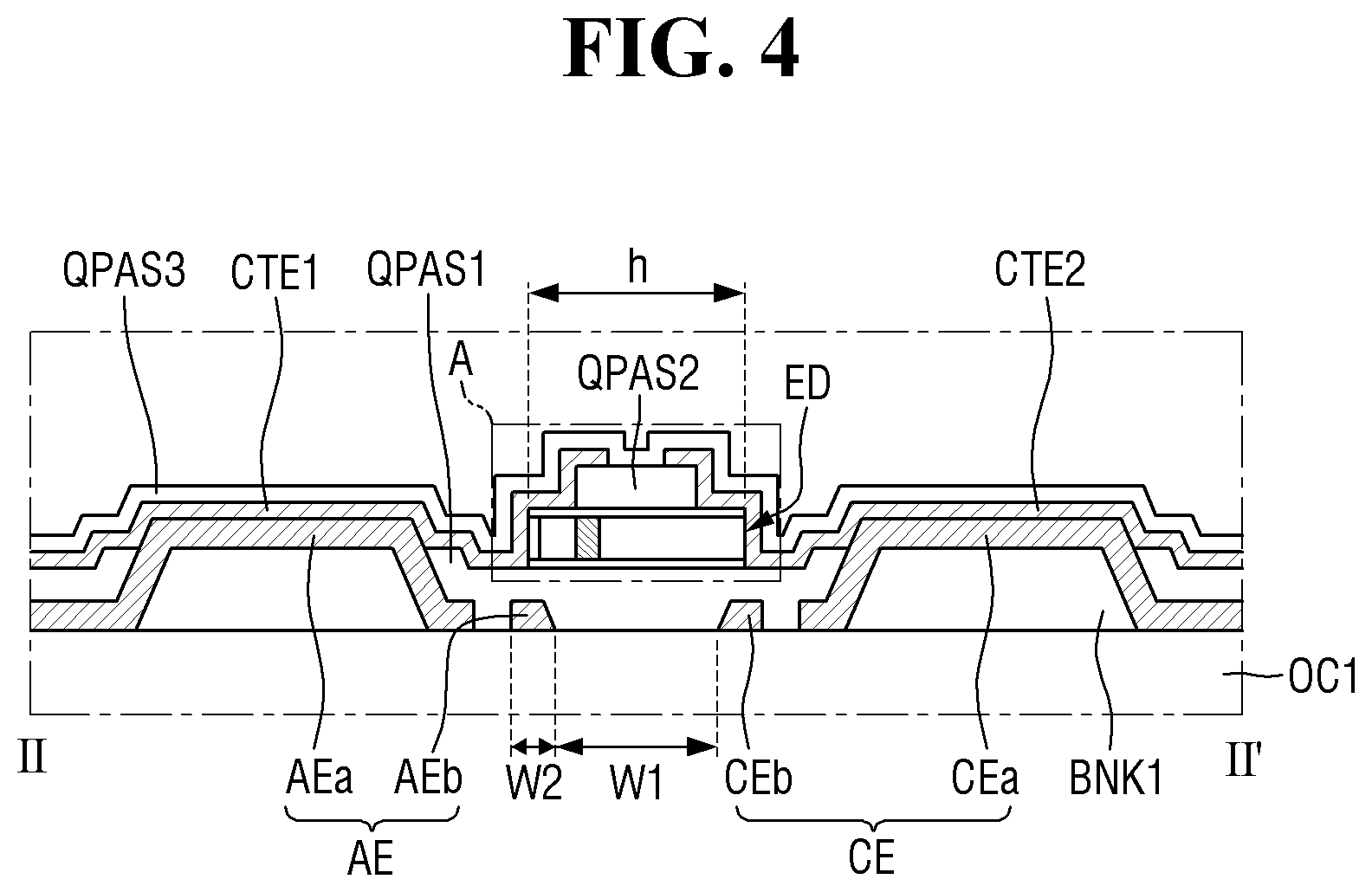 Patent US12588381 Figure 4 – Display device and method of manufacturing the same