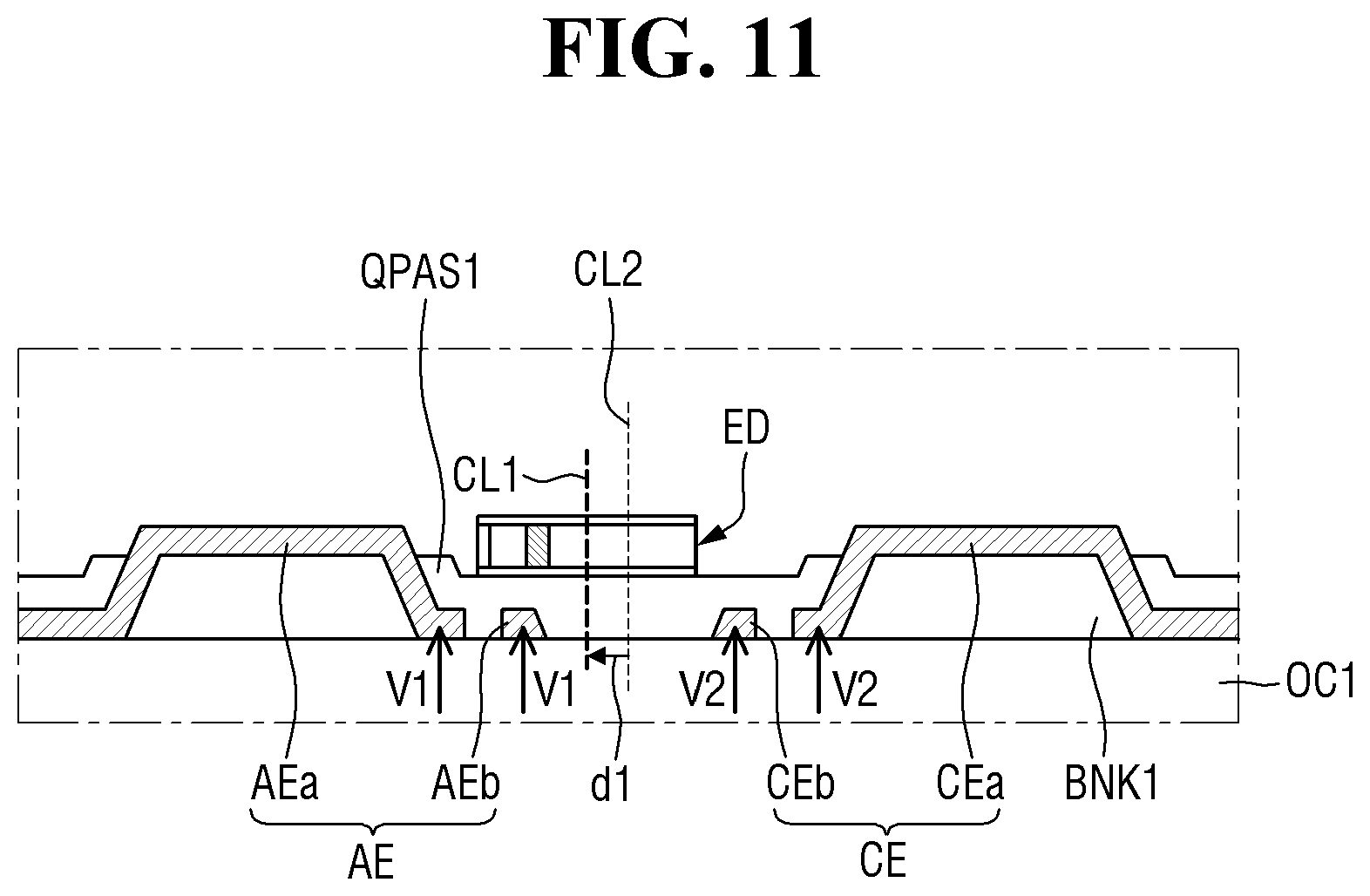 Patent US12588381 Figure 11 – Display device and method of manufacturing the same