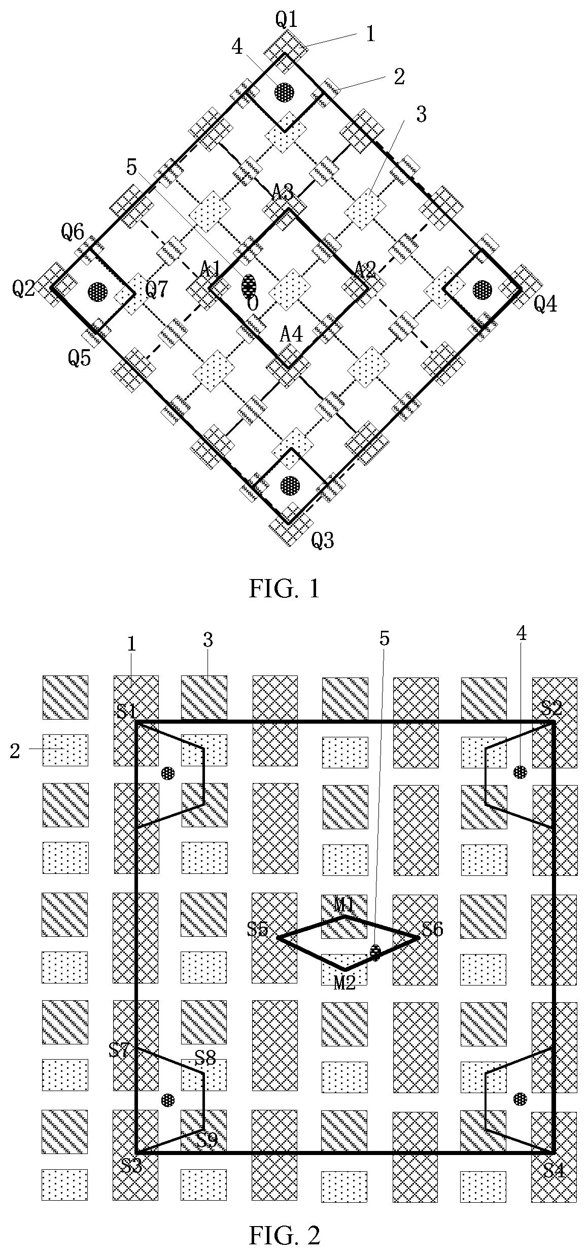 Patent US12588384 Figure 1 – Display base plate including main and auxiliary spacers