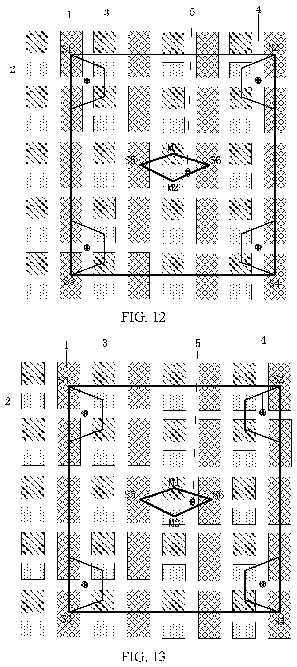 Patent US12588384 Figure 7 – Display base plate including main and auxiliary spacers