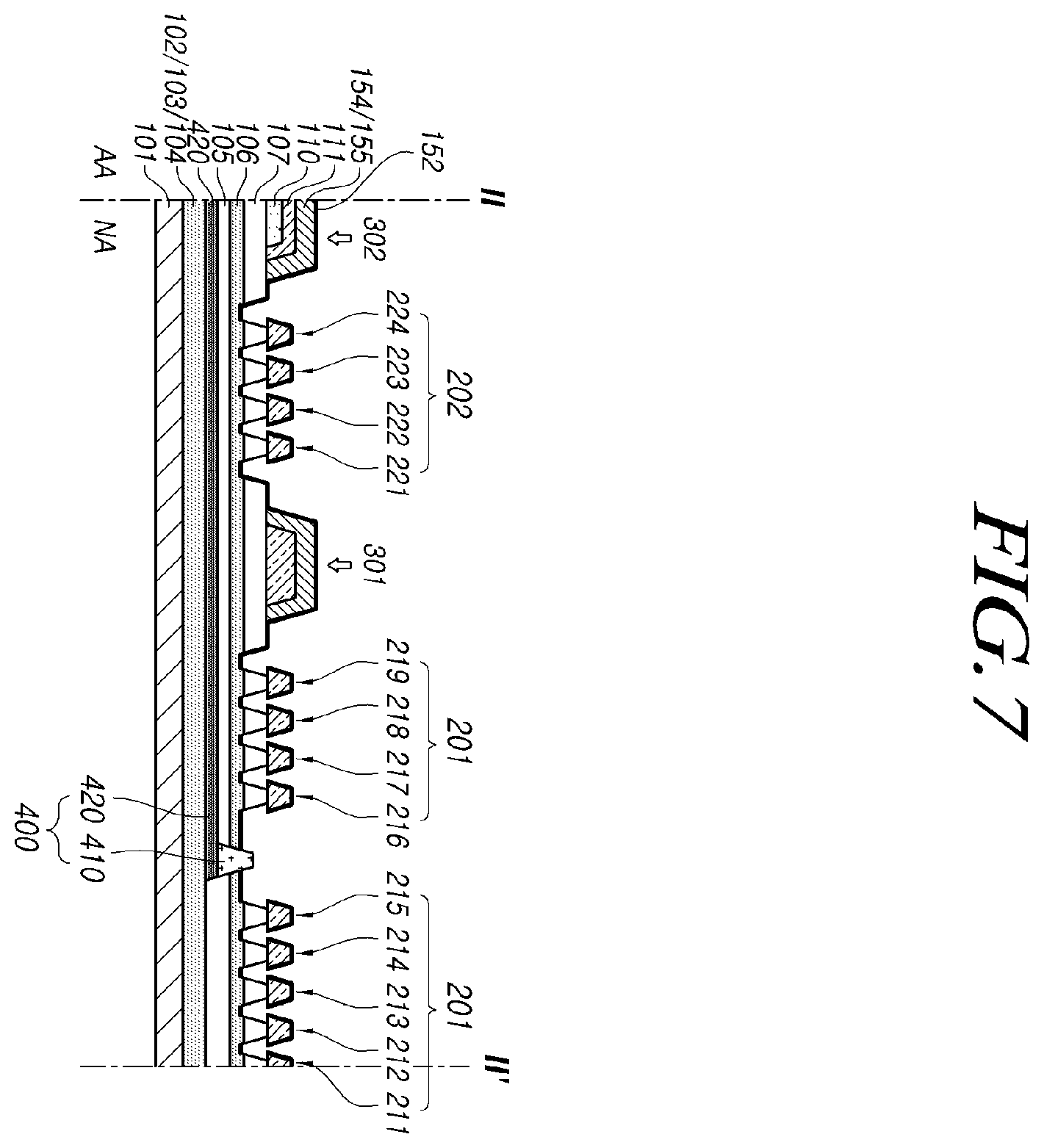 Patent US12588387 Figure 7 – Display apparatus