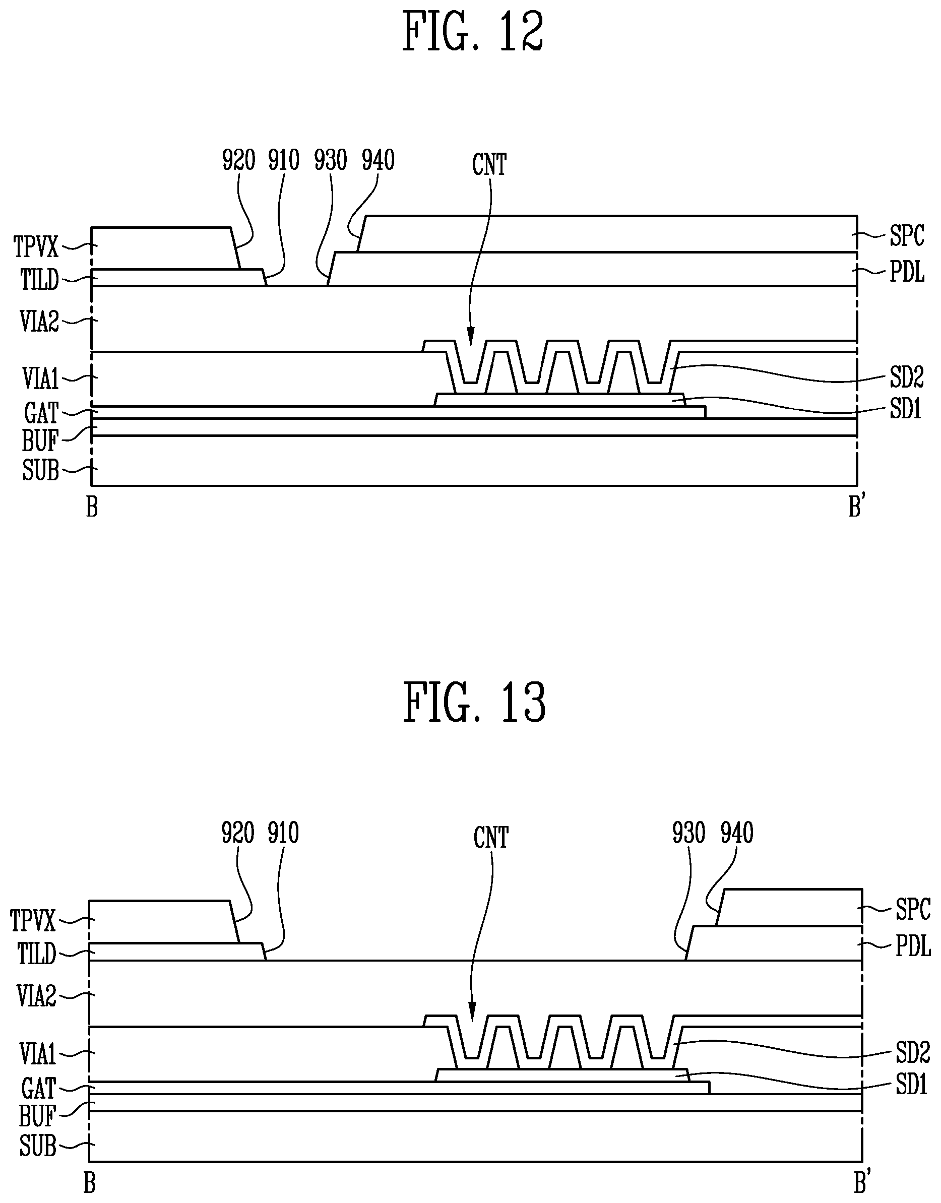 Patent US12588388 Figure 12 – Display device and touch display panel