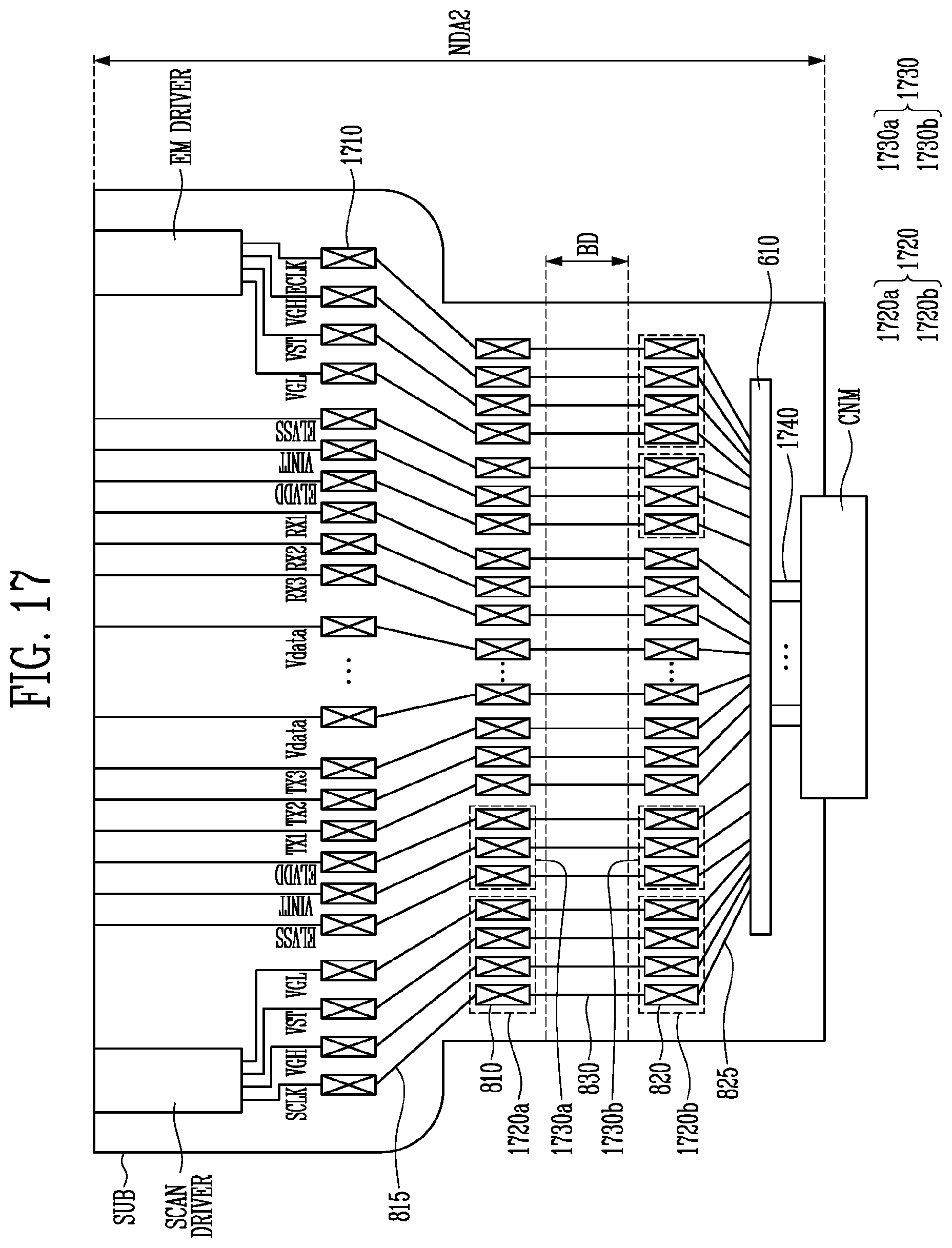 Patent US12588388 Figure 16 – Display device and touch display panel