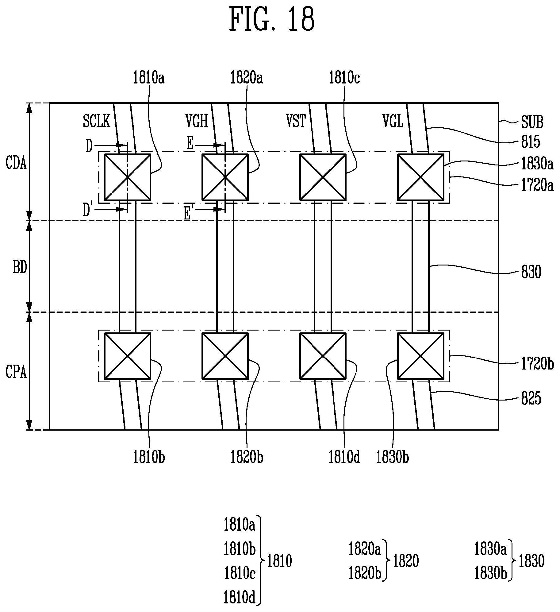 Patent US12588388 Figure 17 – Display device and touch display panel