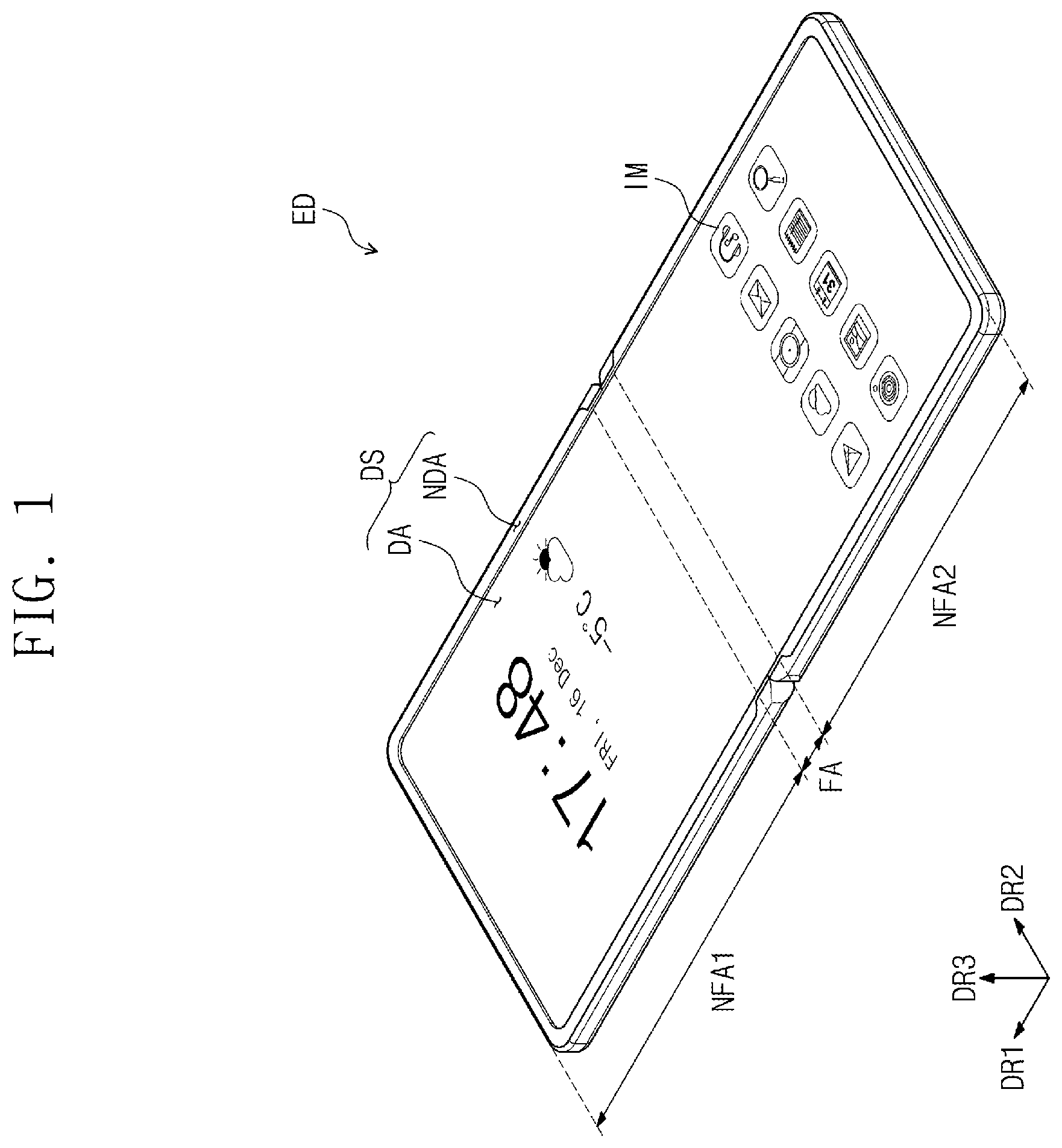 Patent US12588392 — Display device — Figure 1