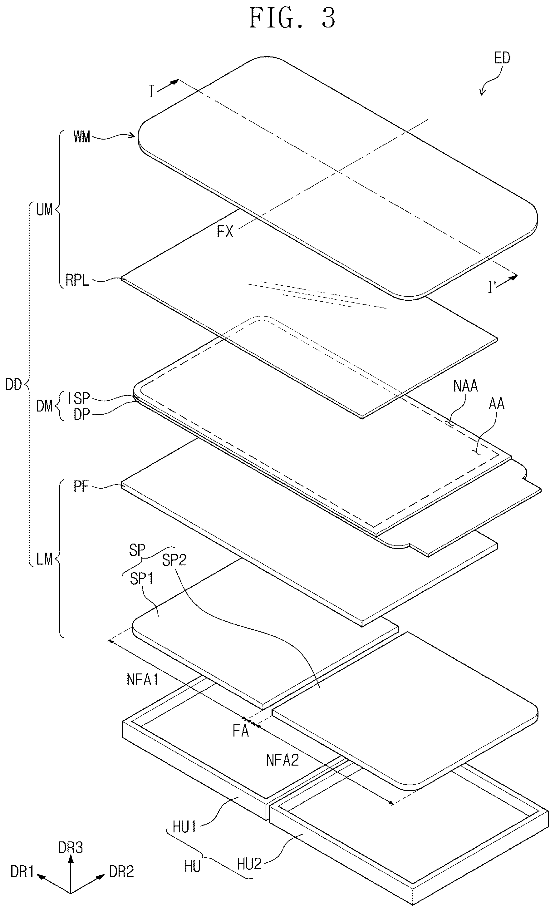 Patent US12588392 Figure 3 – Display device