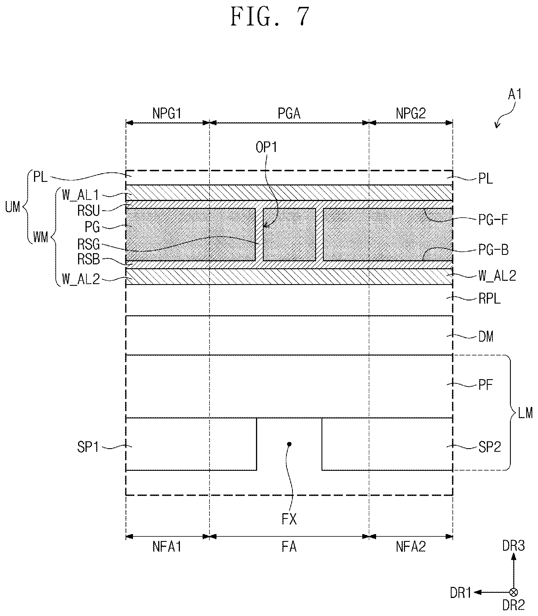 Patent US12588392 Figure 7 – Display device