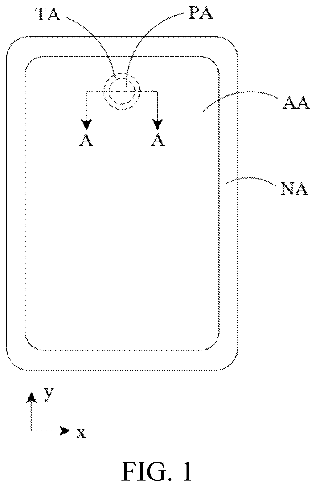 Patent US12588393 Figure 1 – Display panel and display device with openings in the transition areas