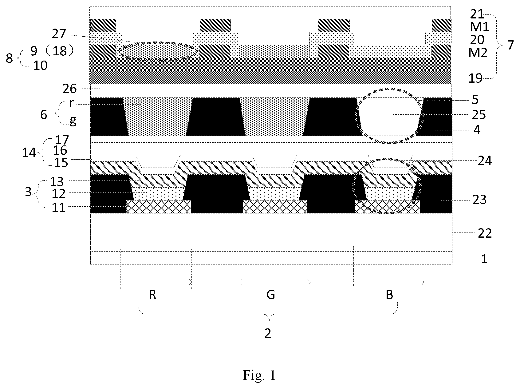Patent US12588398 Figure 1 – Touch display panel and preparation method thereof, and display apparatus