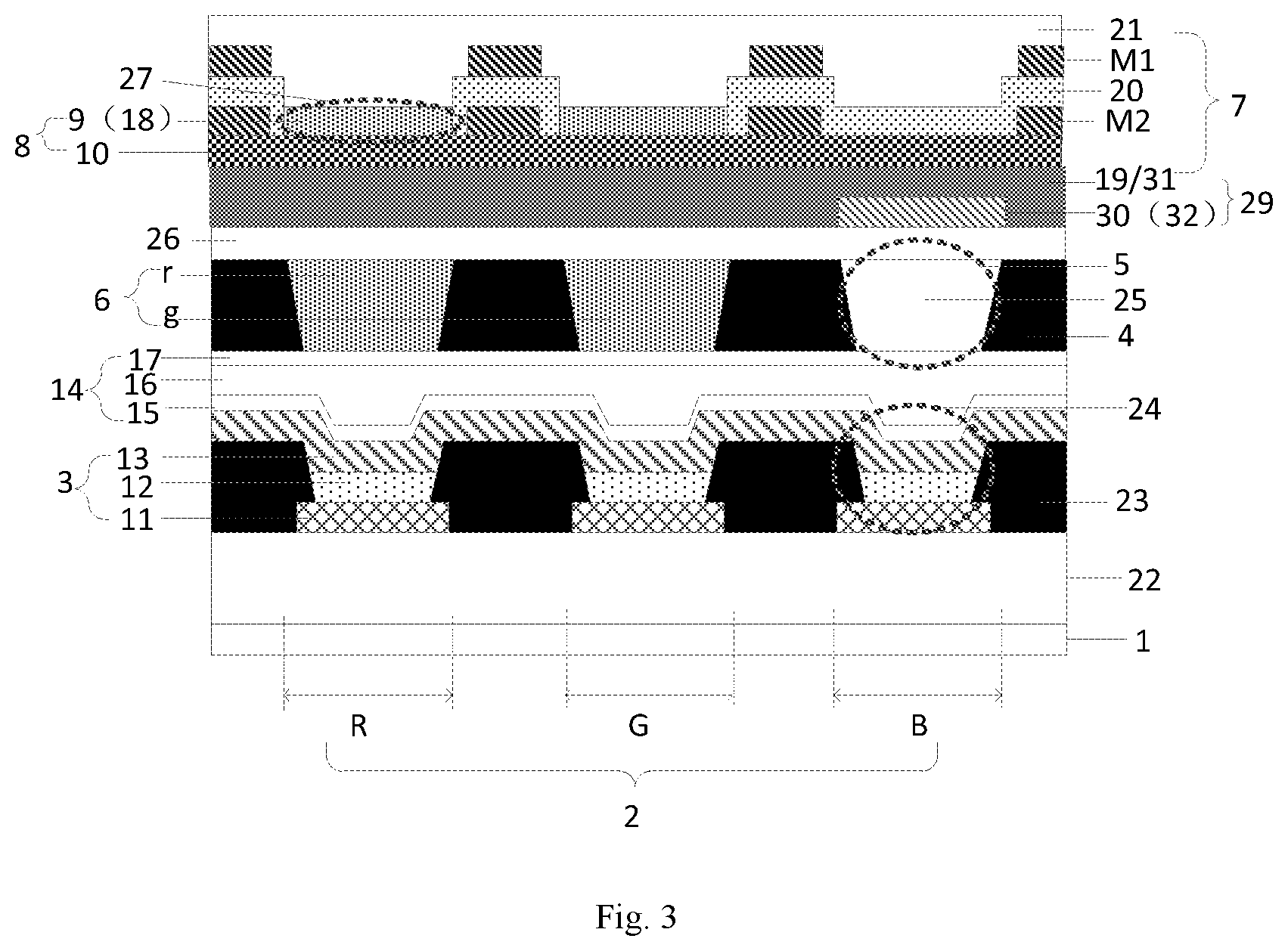 Patent US12588398 Figure 3 – Touch display panel and preparation method thereof, and display apparatus