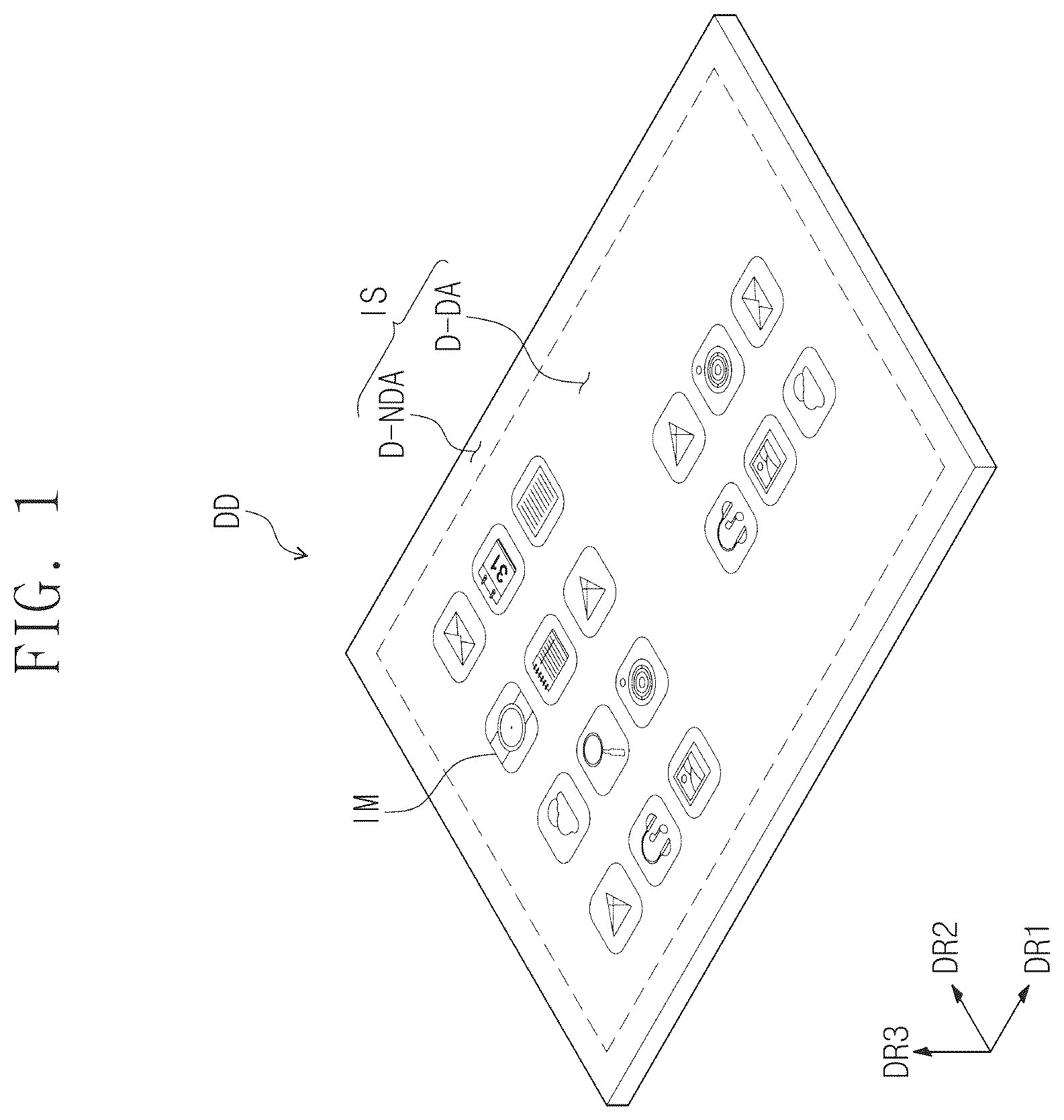 Patent US12588399 Figure 1 – Display device