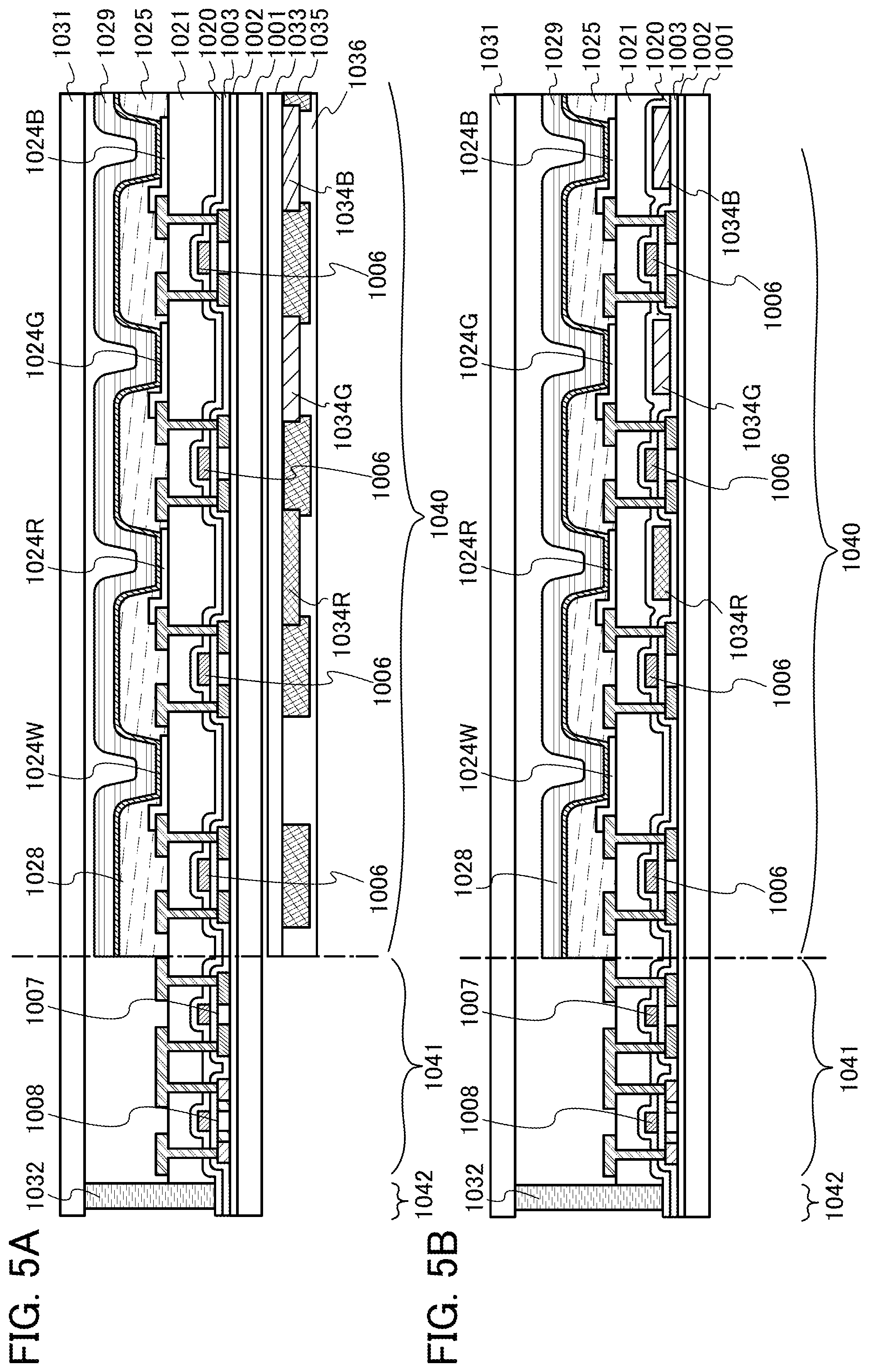 Patent US12588408 Figure 5 – Light-emitting element, light-emitting device, electronic device, and lighting device