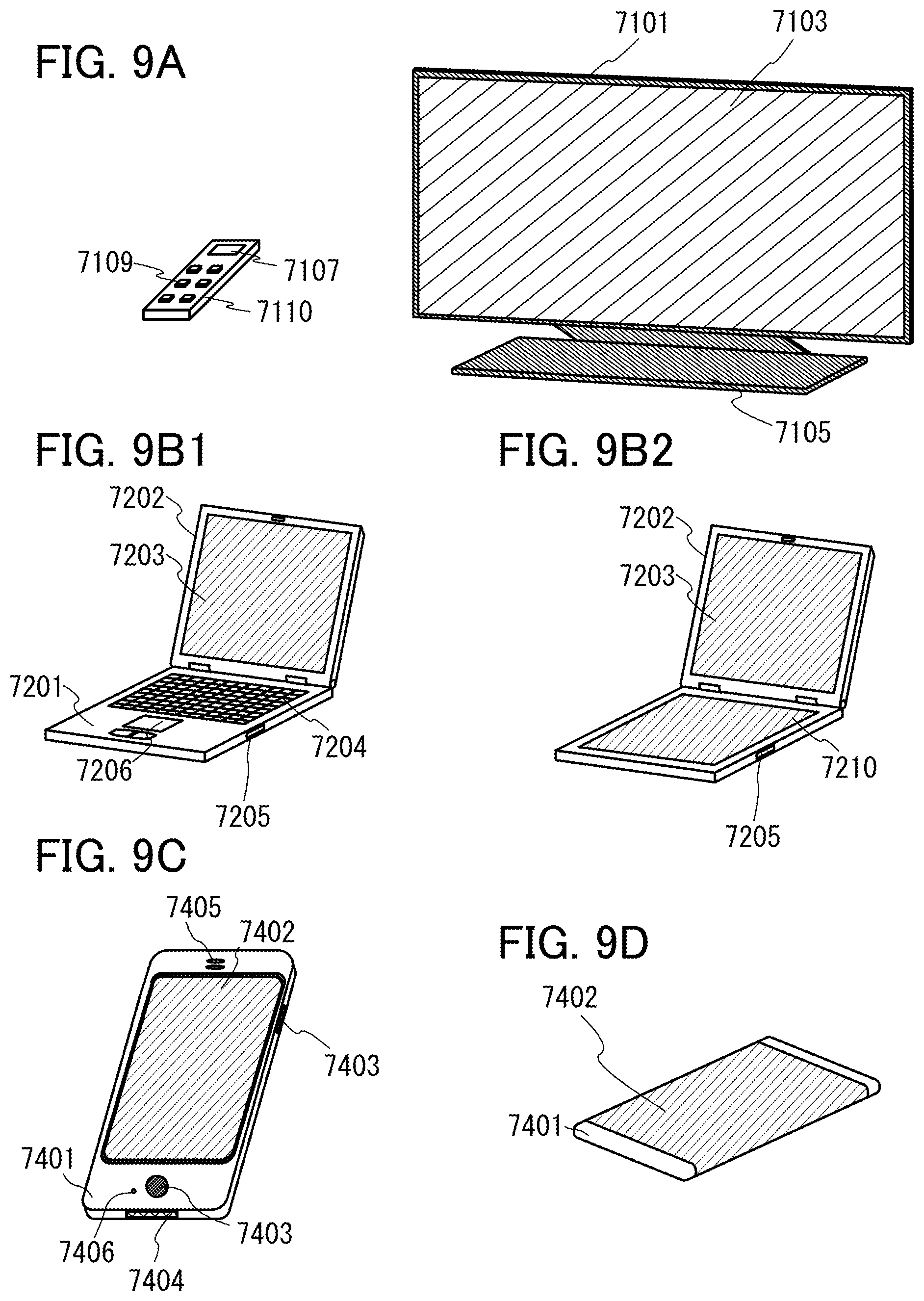 Patent US12588408 Figure 9 – Light-emitting element, light-emitting device, electronic device, and lighting device