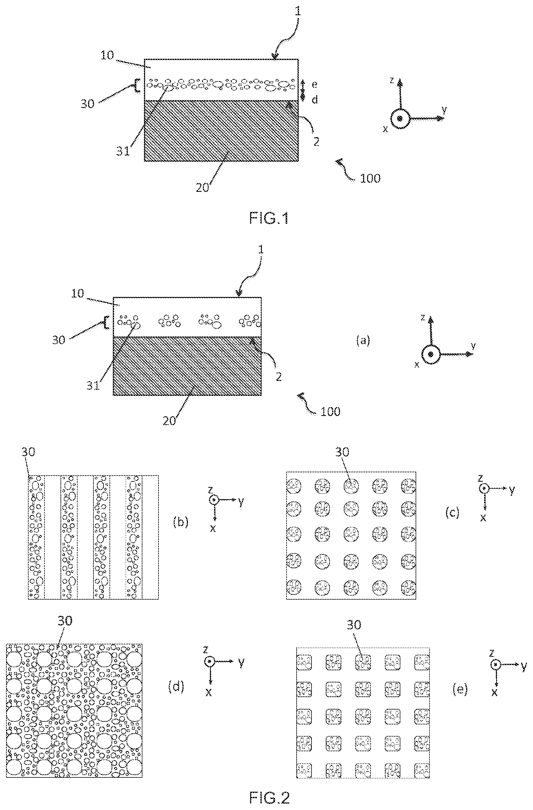 Patent US12588414 Figure 1 – Hybrid structure for a surface acoustic wave device