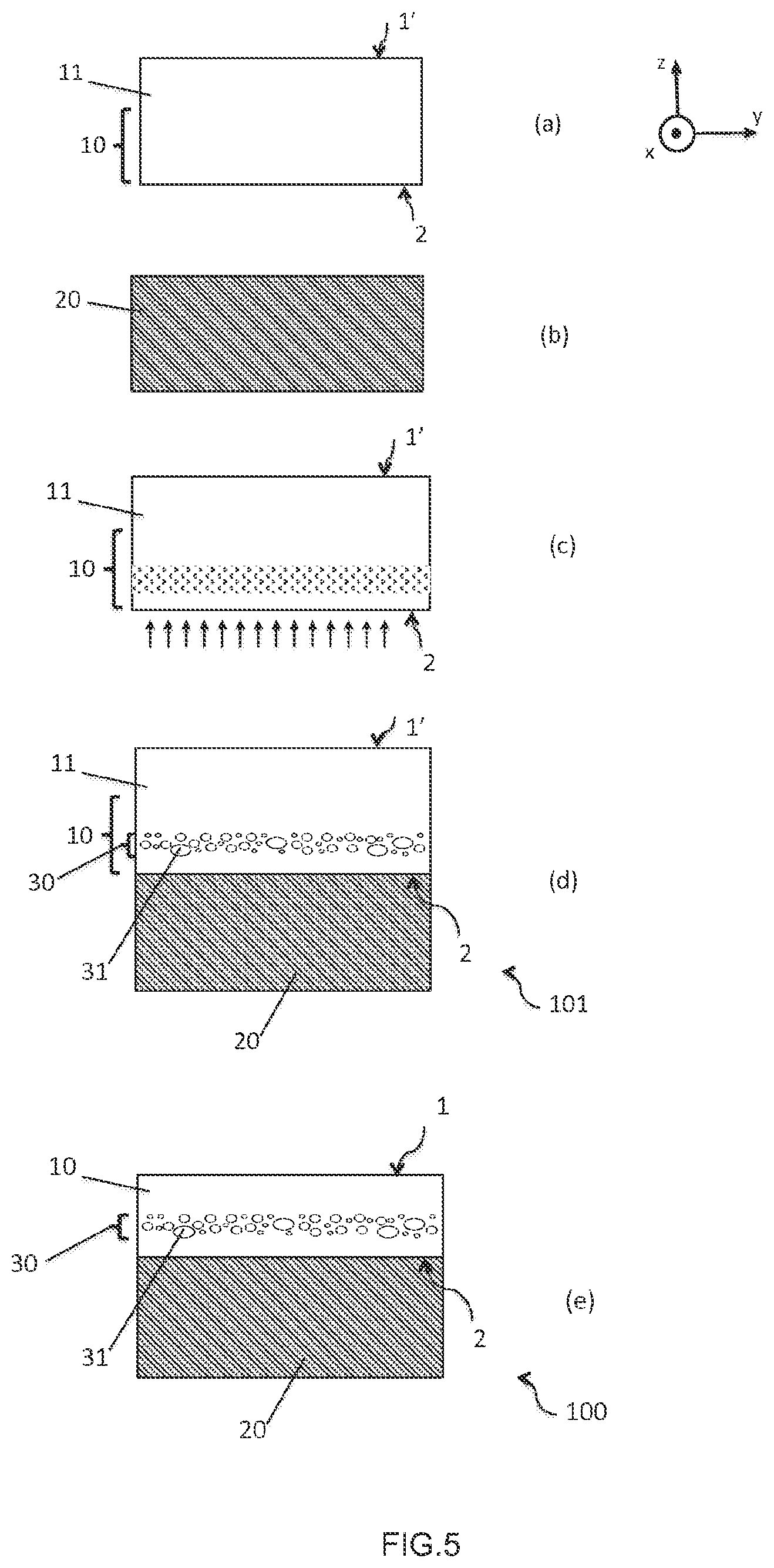 Patent US12588414 Figure 3 – Hybrid structure for a surface acoustic wave device