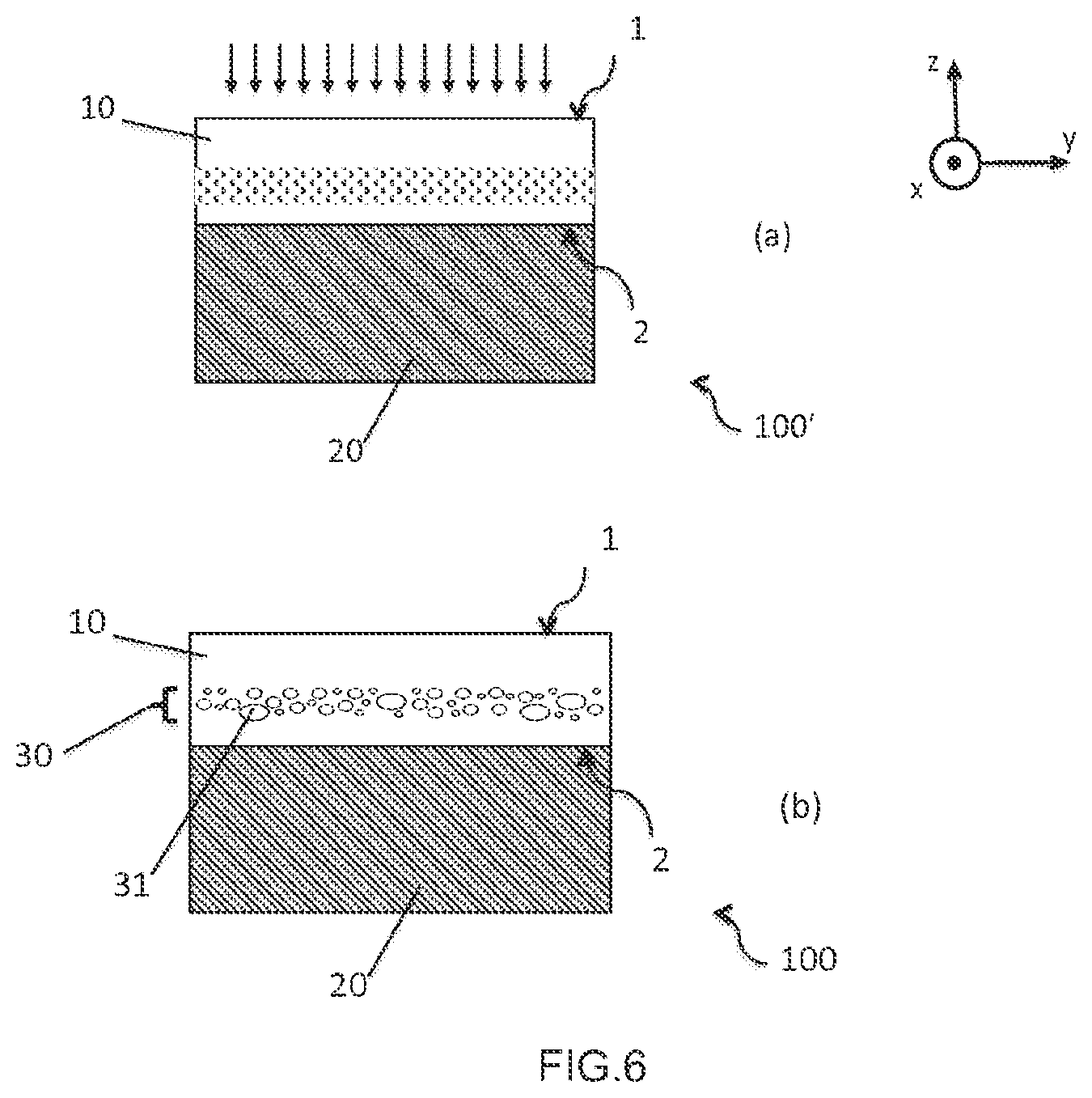 Patent US12588414 Figure 4 – Hybrid structure for a surface acoustic wave device