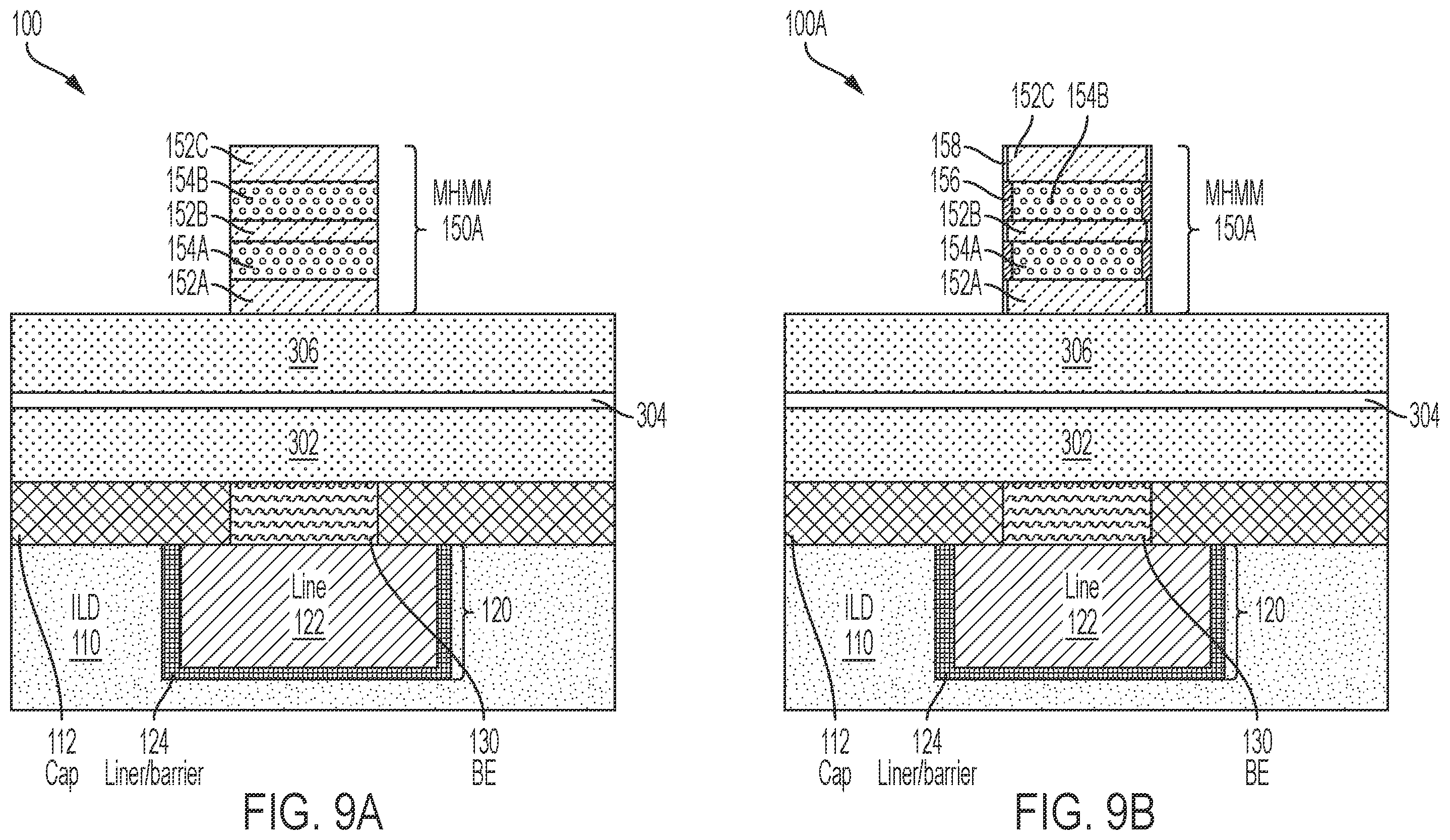 Patent US12588421 Figure 6 – Memory element with a hardmask stack having different stress levels