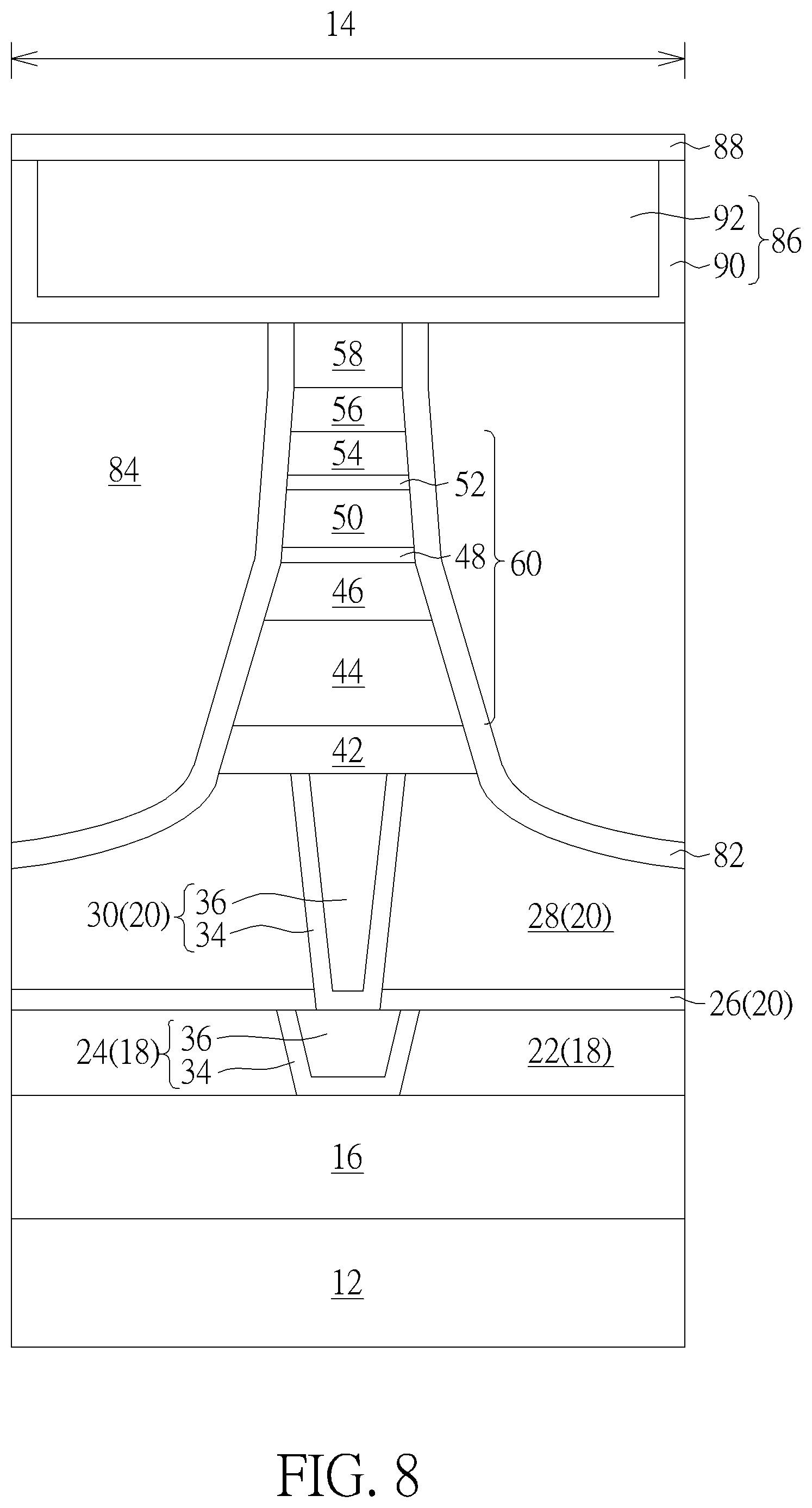 Patent US12588422 Figure 8 – Semiconductor device and method for fabricating the same
